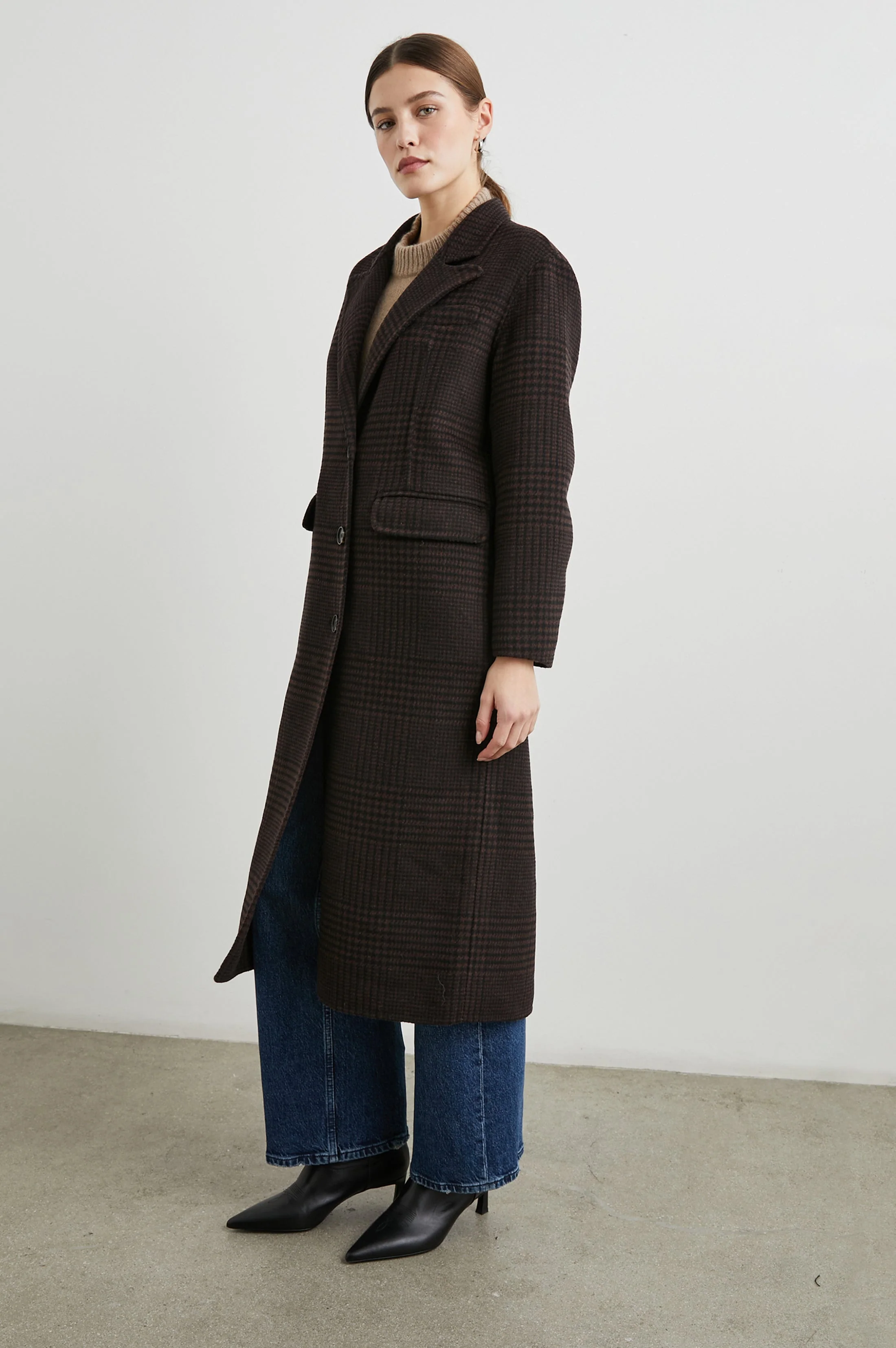 GALLERY COAT - ESPRESSO HOUNDSTOOTH - Image 4
