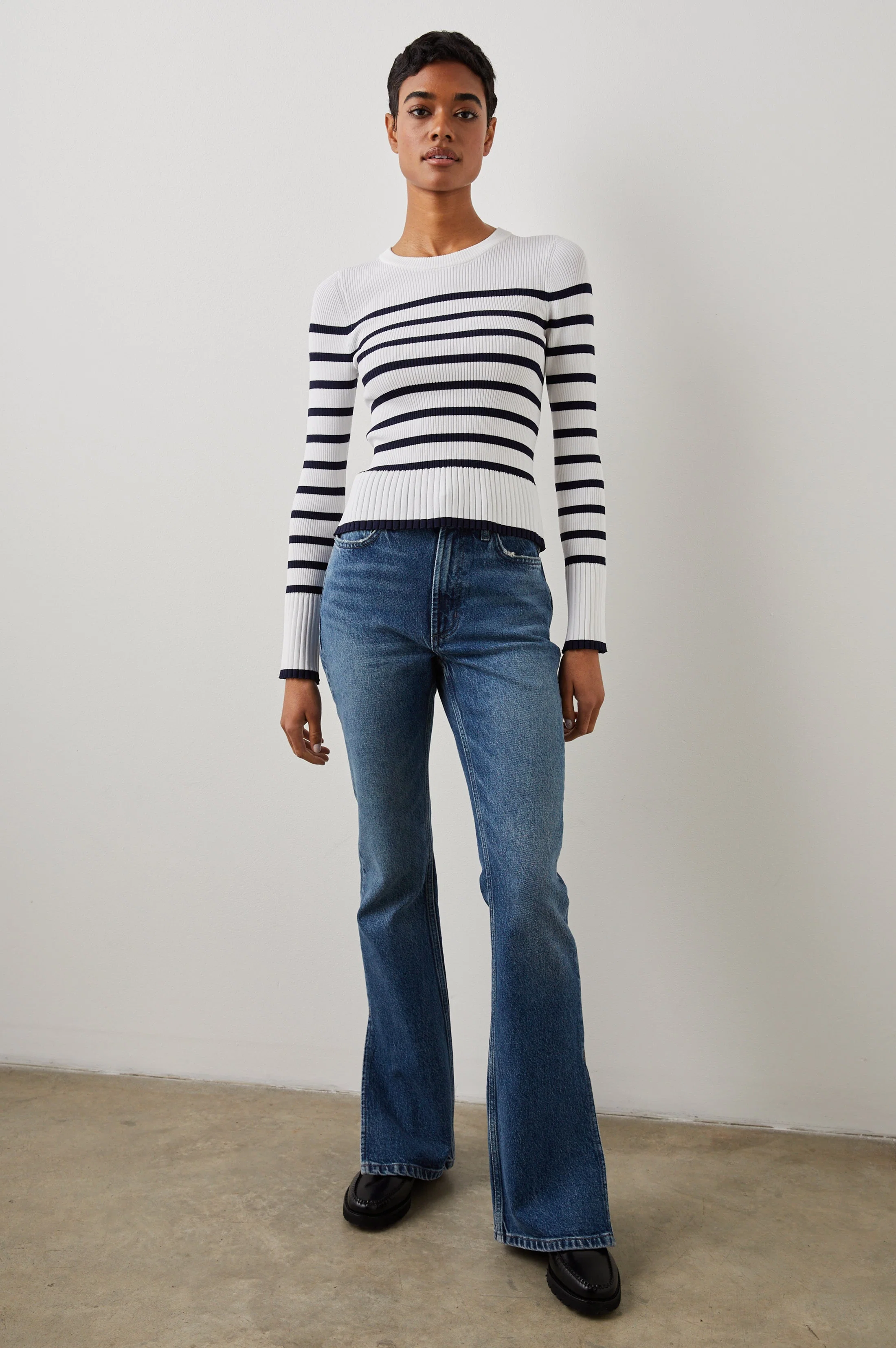 GEMMA SWEATER - IVORY NAVY STRIPE - Image 4