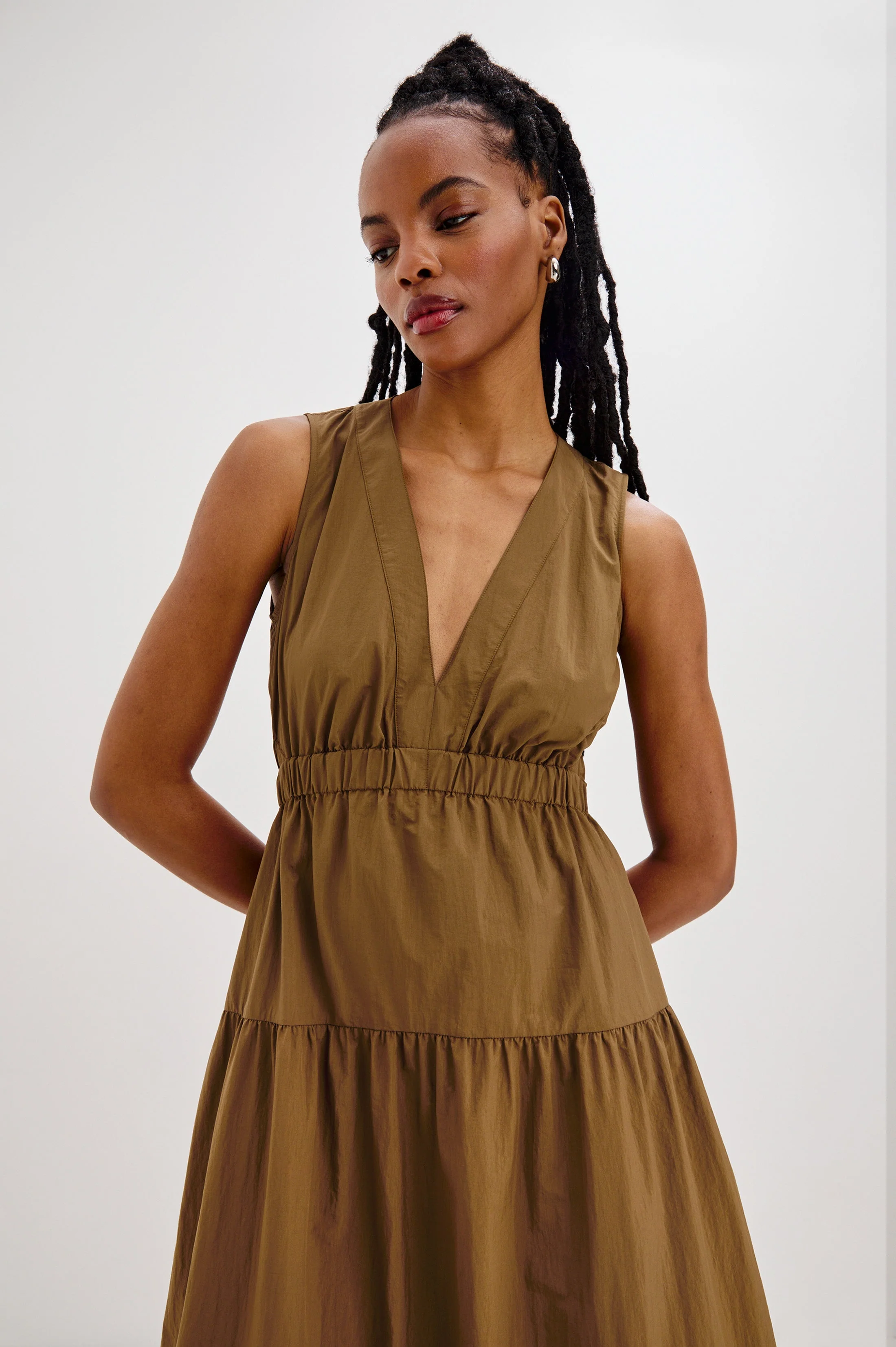 GENEVIEVE DRESS - SEPIA - Image 2