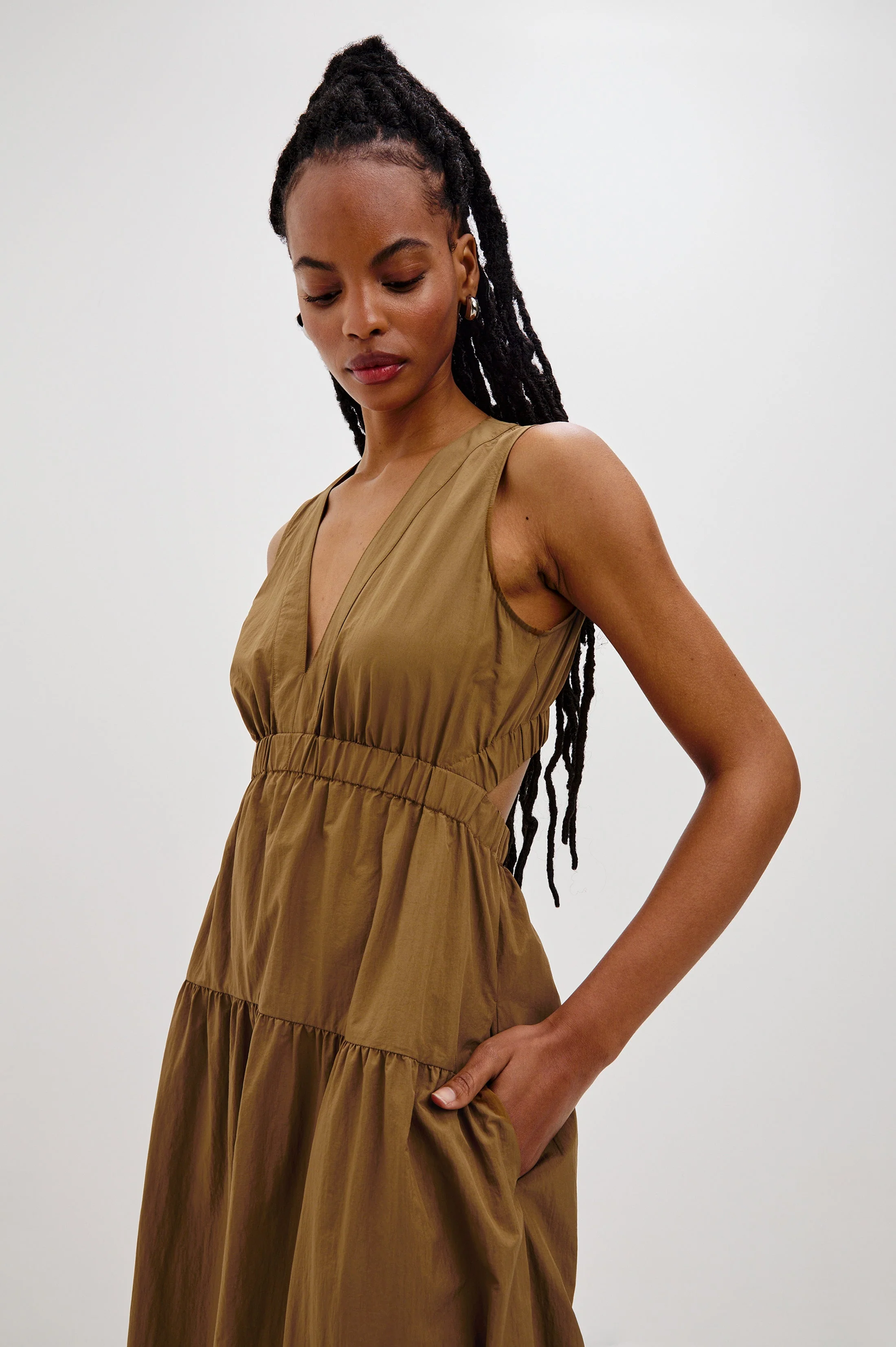 GENEVIEVE DRESS - SEPIA - Image 3