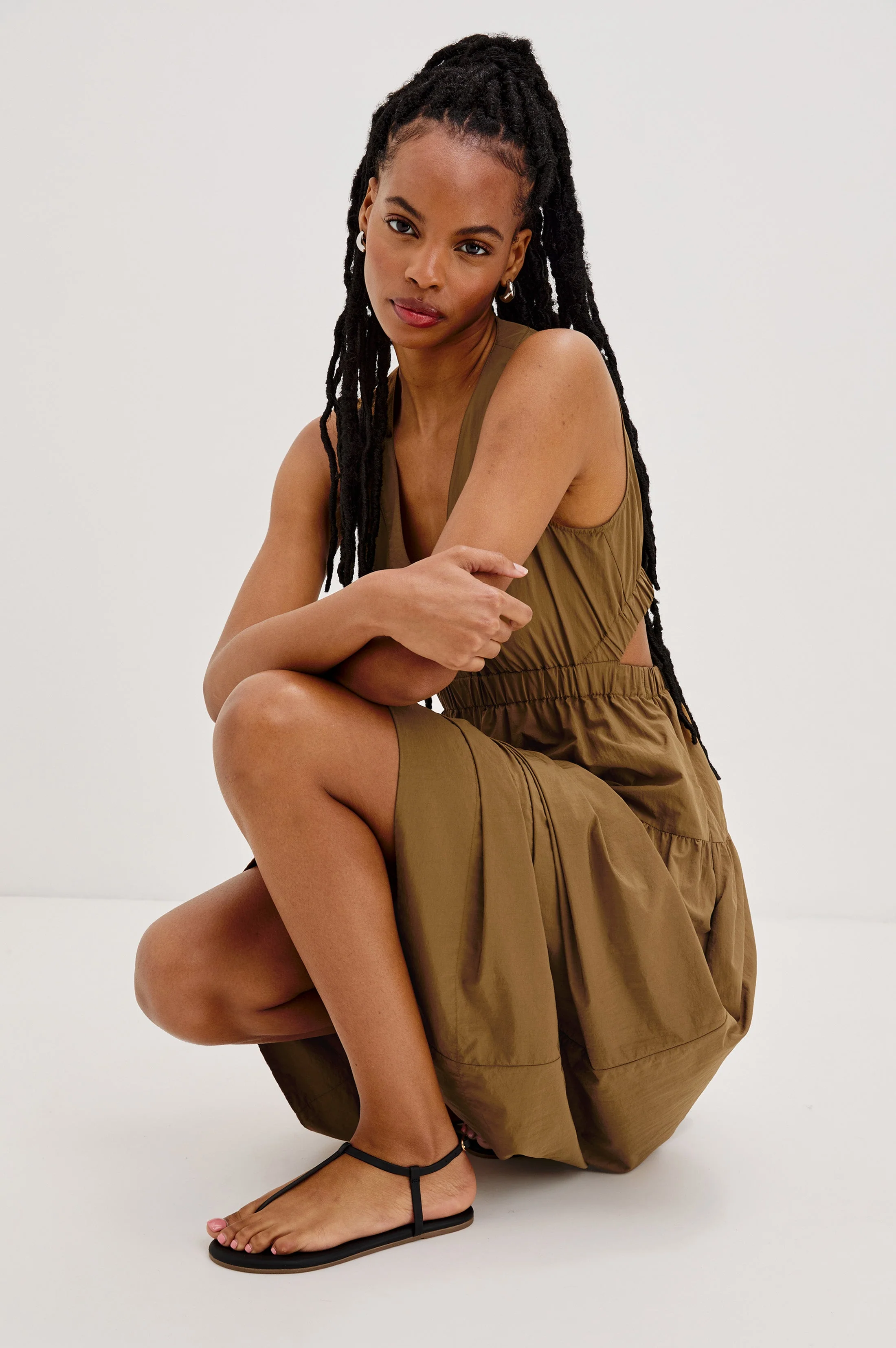 GENEVIEVE DRESS - SEPIA - Image 4