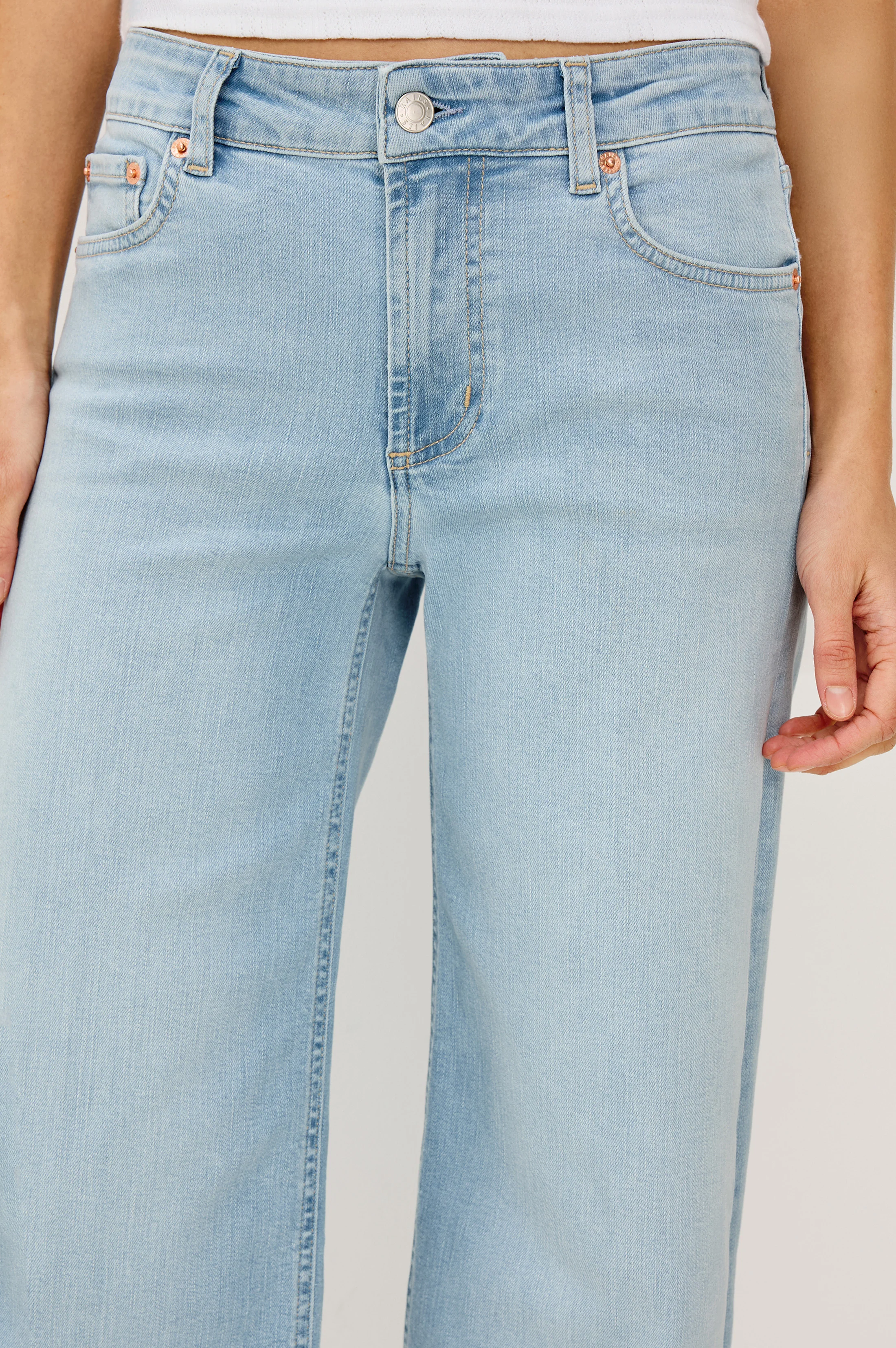 GETTY CROP LOW RISE WIDE LEG - SEAPORT - Image 2