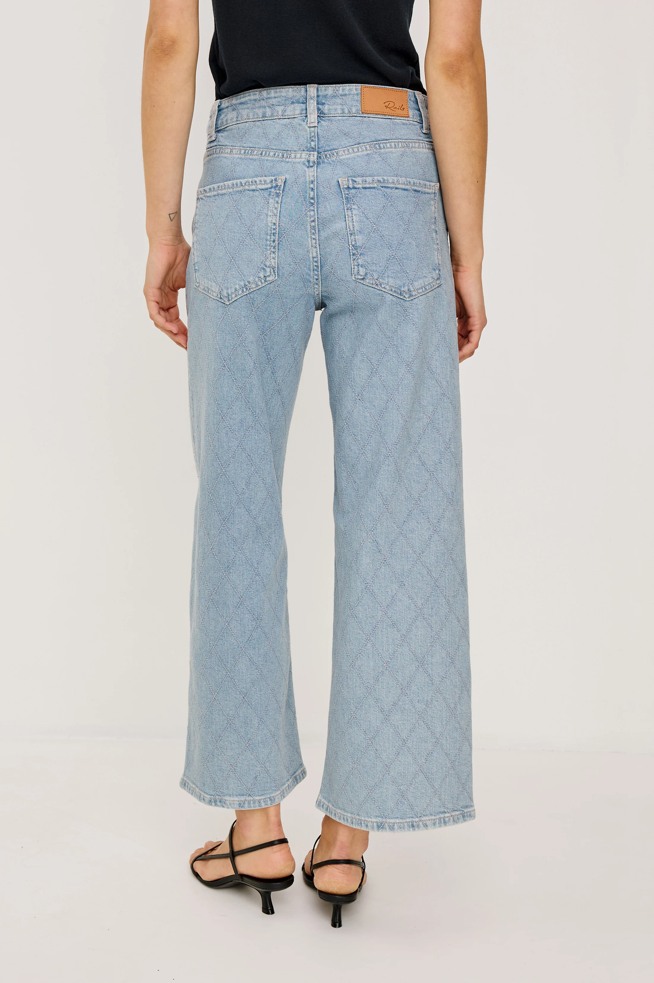 GETTY CROP WIDE LEG - QUILTED STUD - Image 5