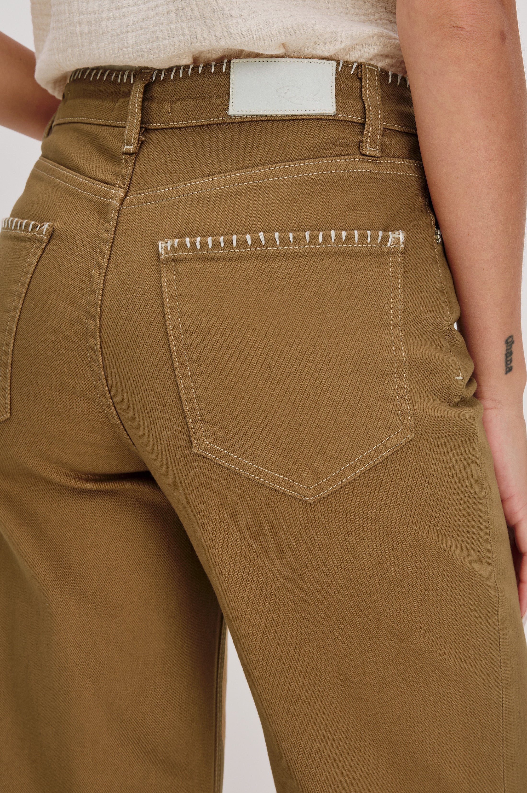GETTY CROP WIDE LEG - SAFARI EMBROIDERED - Image 6