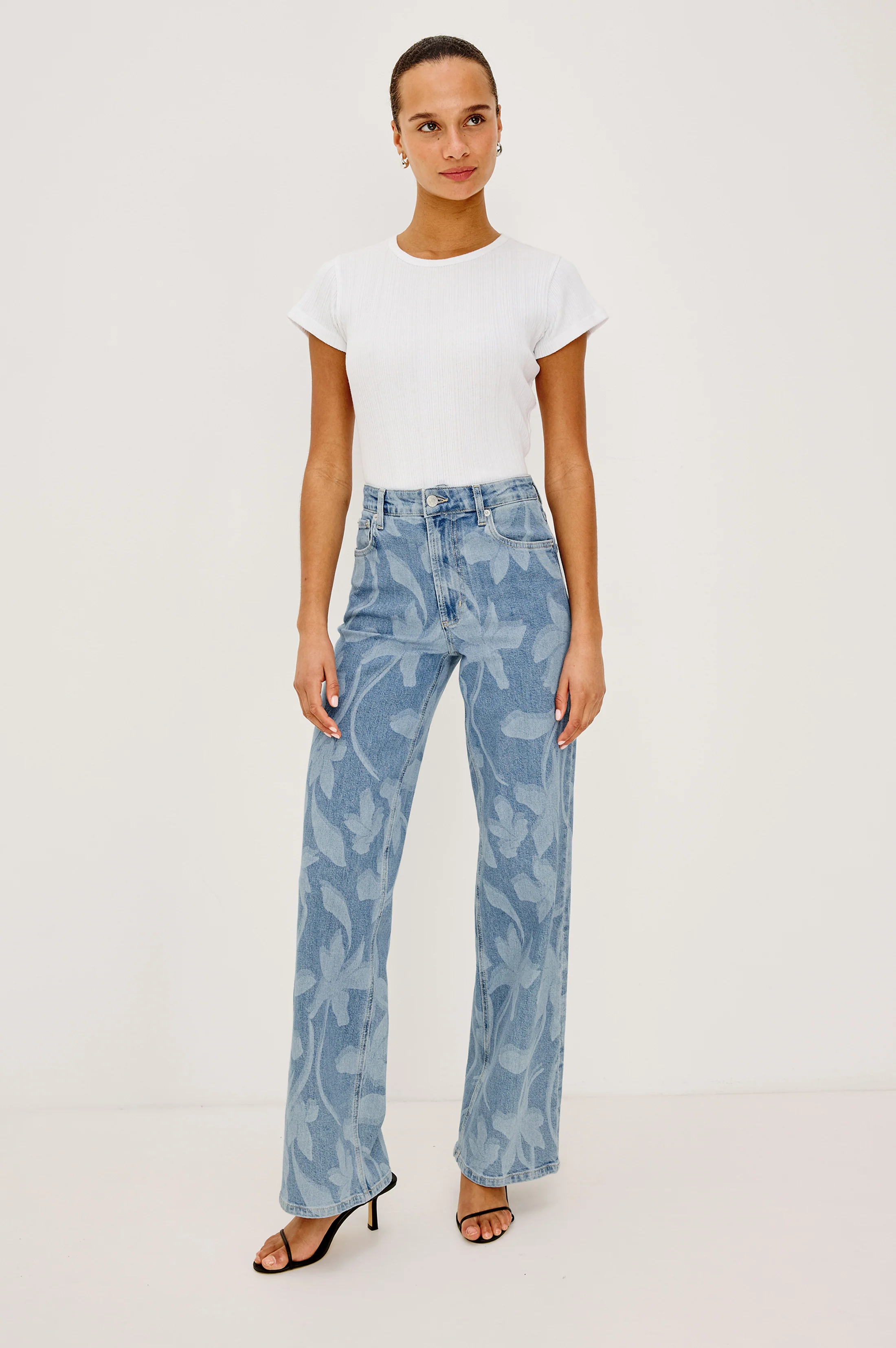 GETTY WIDE LEG - FLORAL LASER