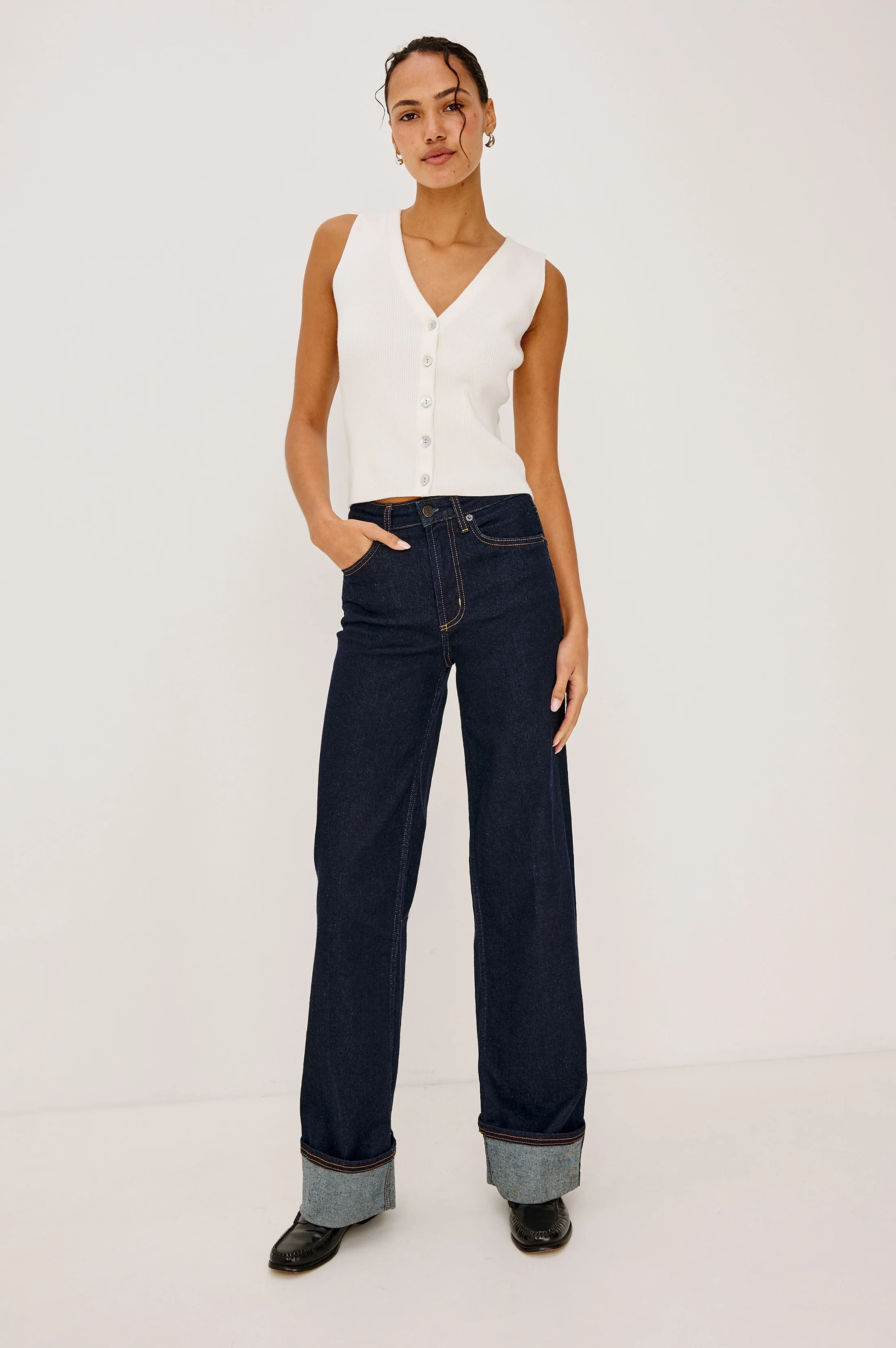 GETTY WIDE LEG - MIDNIGHT BLUES CUFFED - Image 3