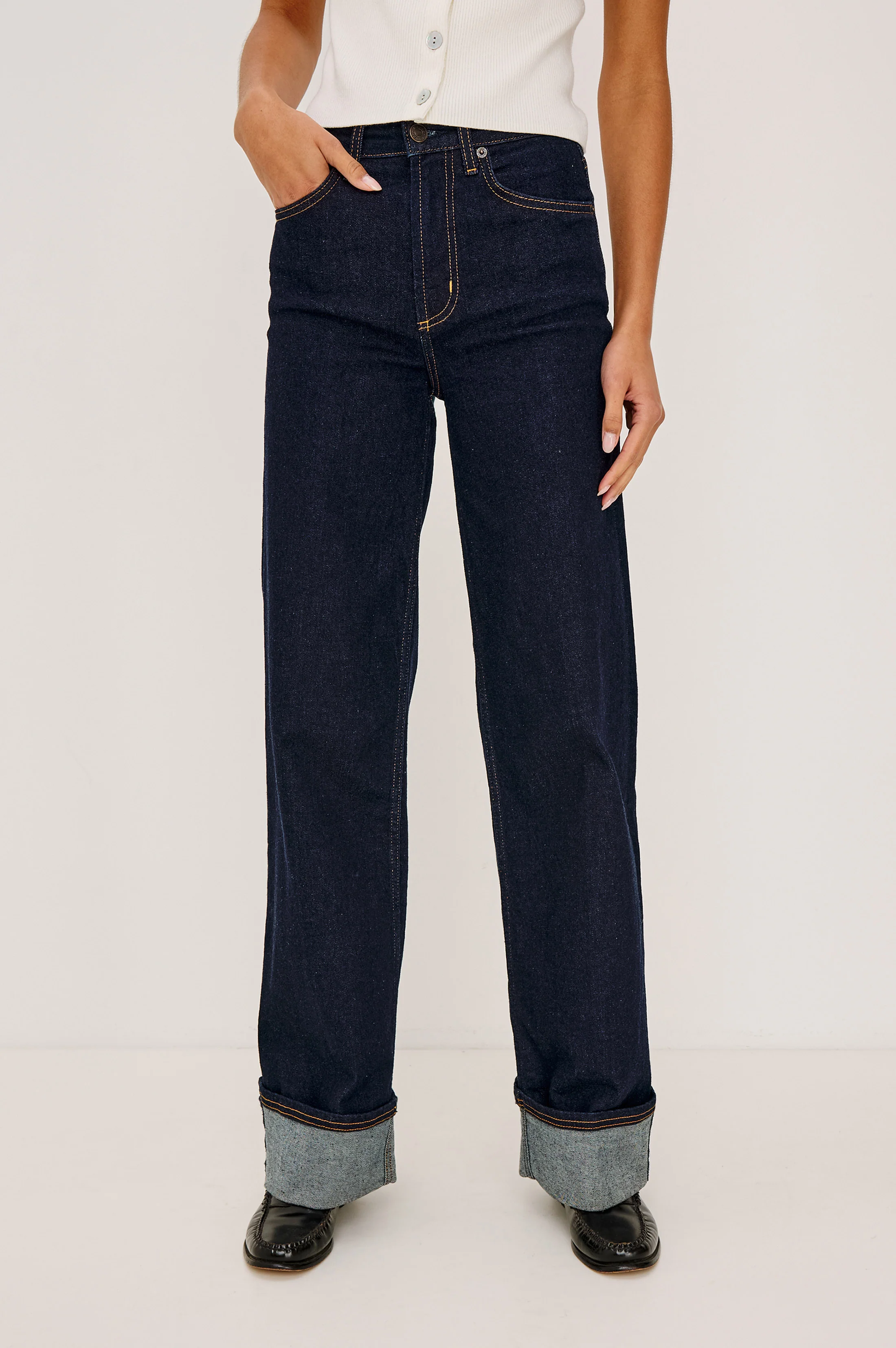 GETTY WIDE LEG - MIDNIGHT BLUES CUFFED - Image 4