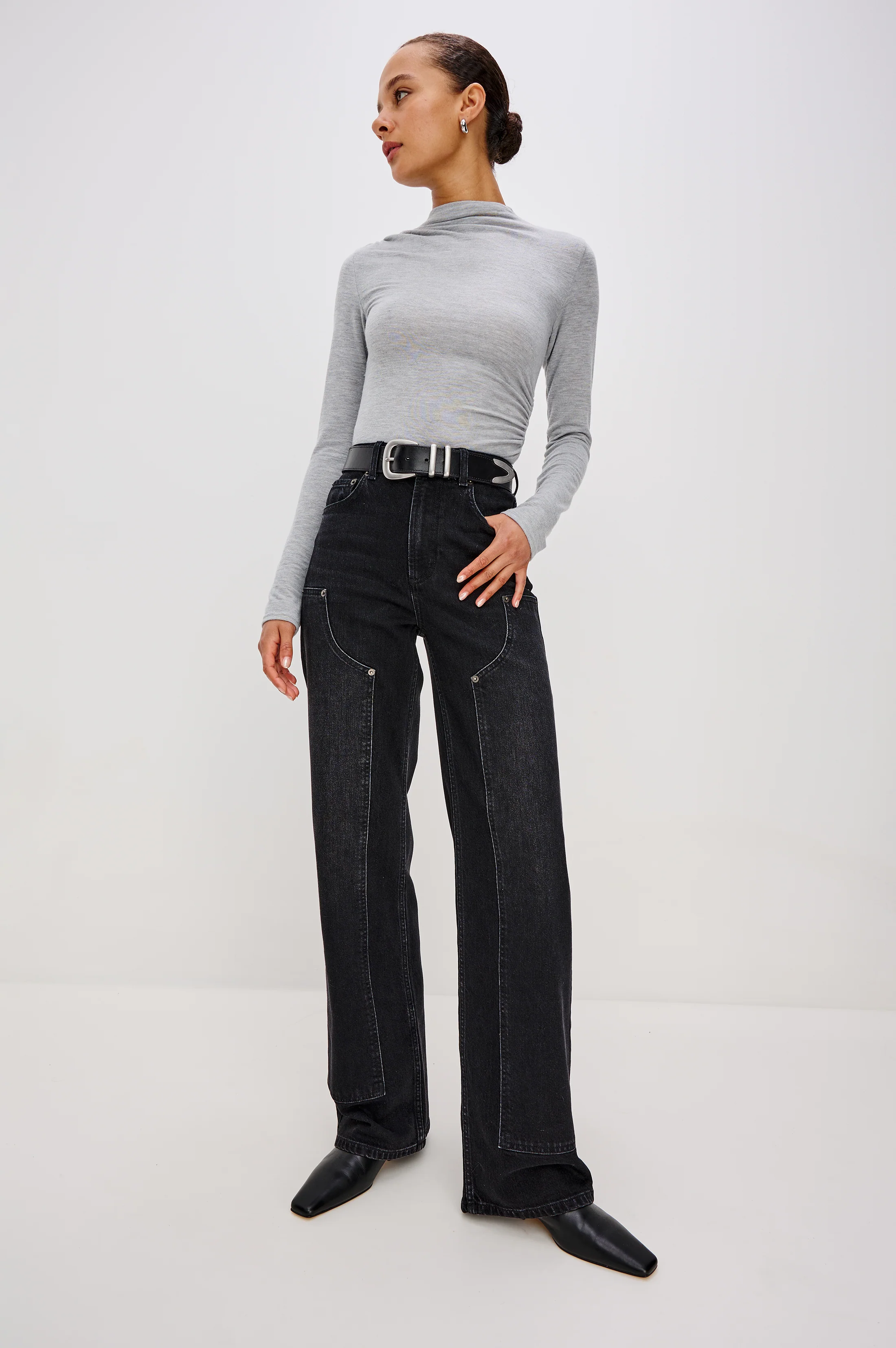 GETTY WORKWEAR WIDE LEG - ONYX - Image 4