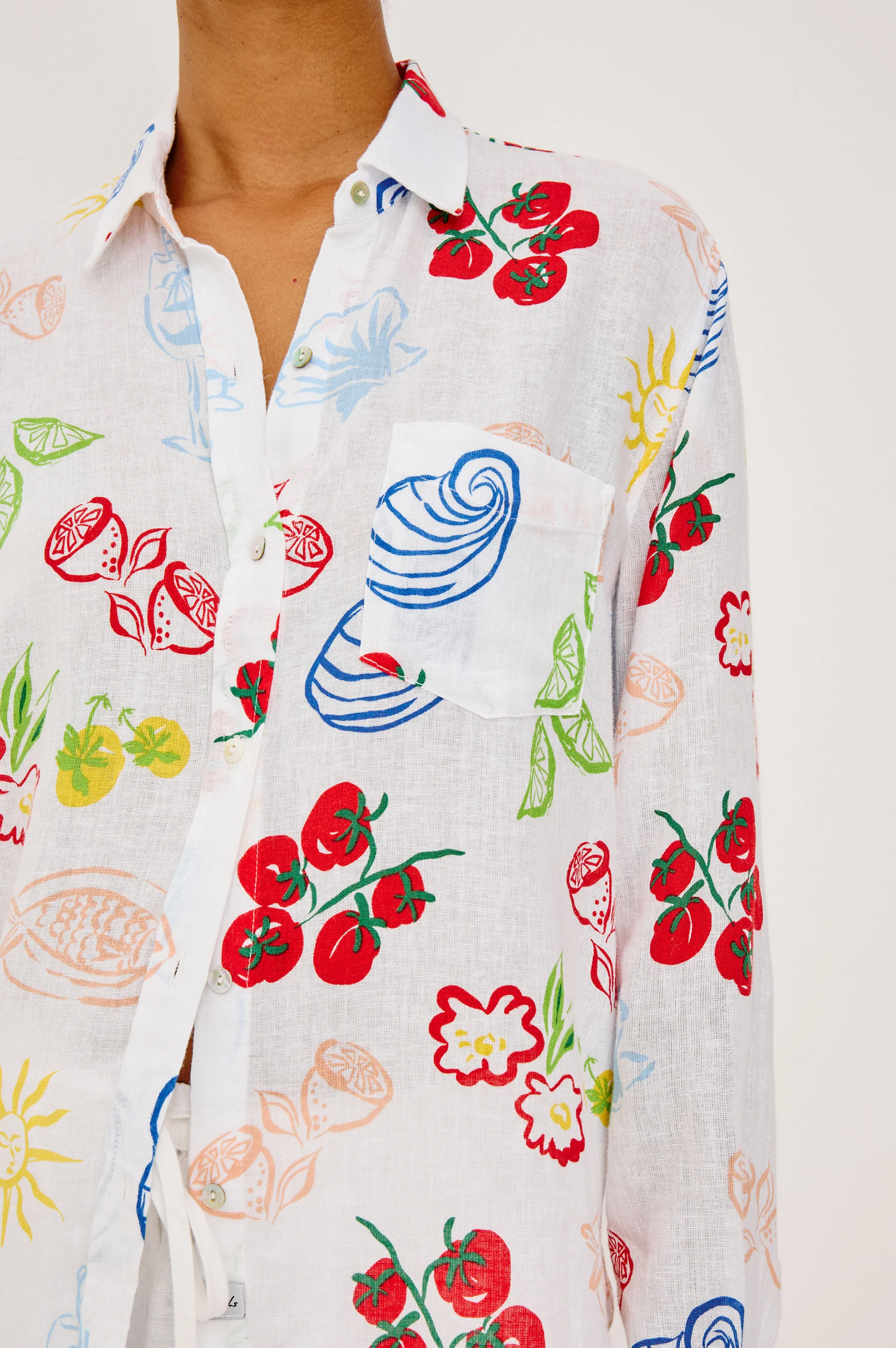 RAILS X GIADZY CHARLI SHIRT - WHITE ANTIPASTI - Image 2