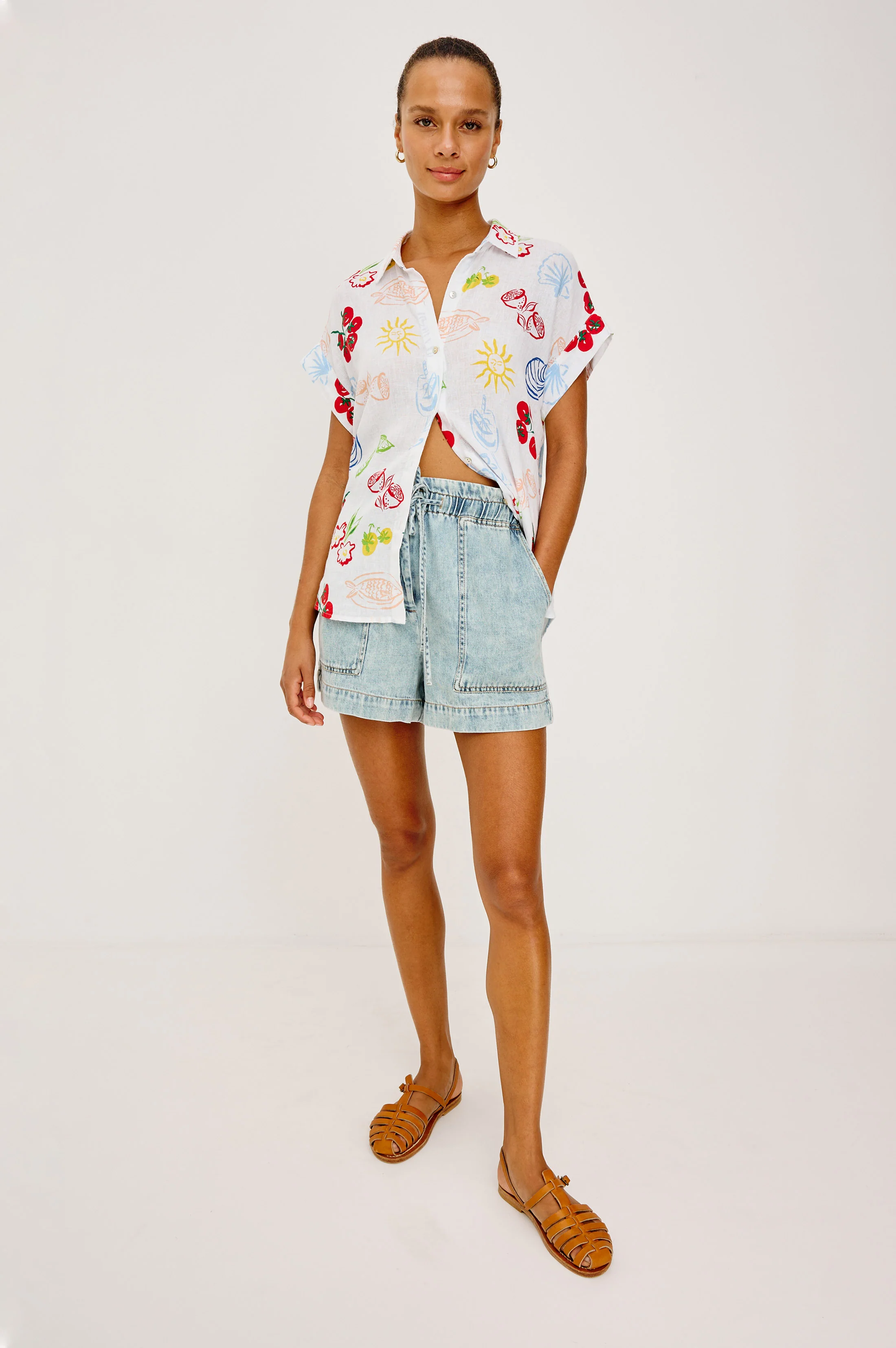 RAILS X GIADZY FARRAH SHIRT - WHITE ANTIPASTI - Image 4