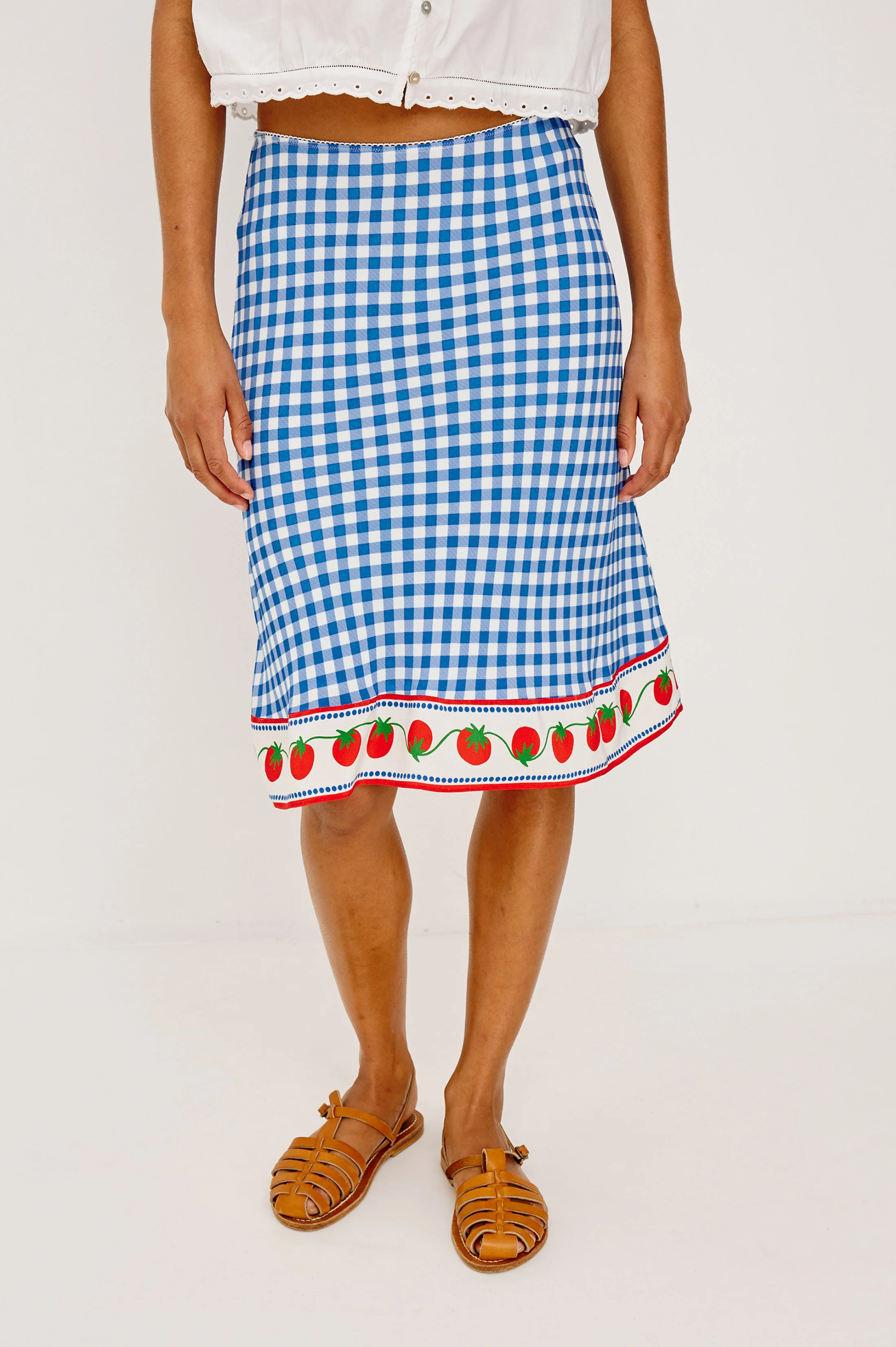 RAILS X GIADZY GRAZIA SKIRT - GINGHAM TOMATOES - Image 3