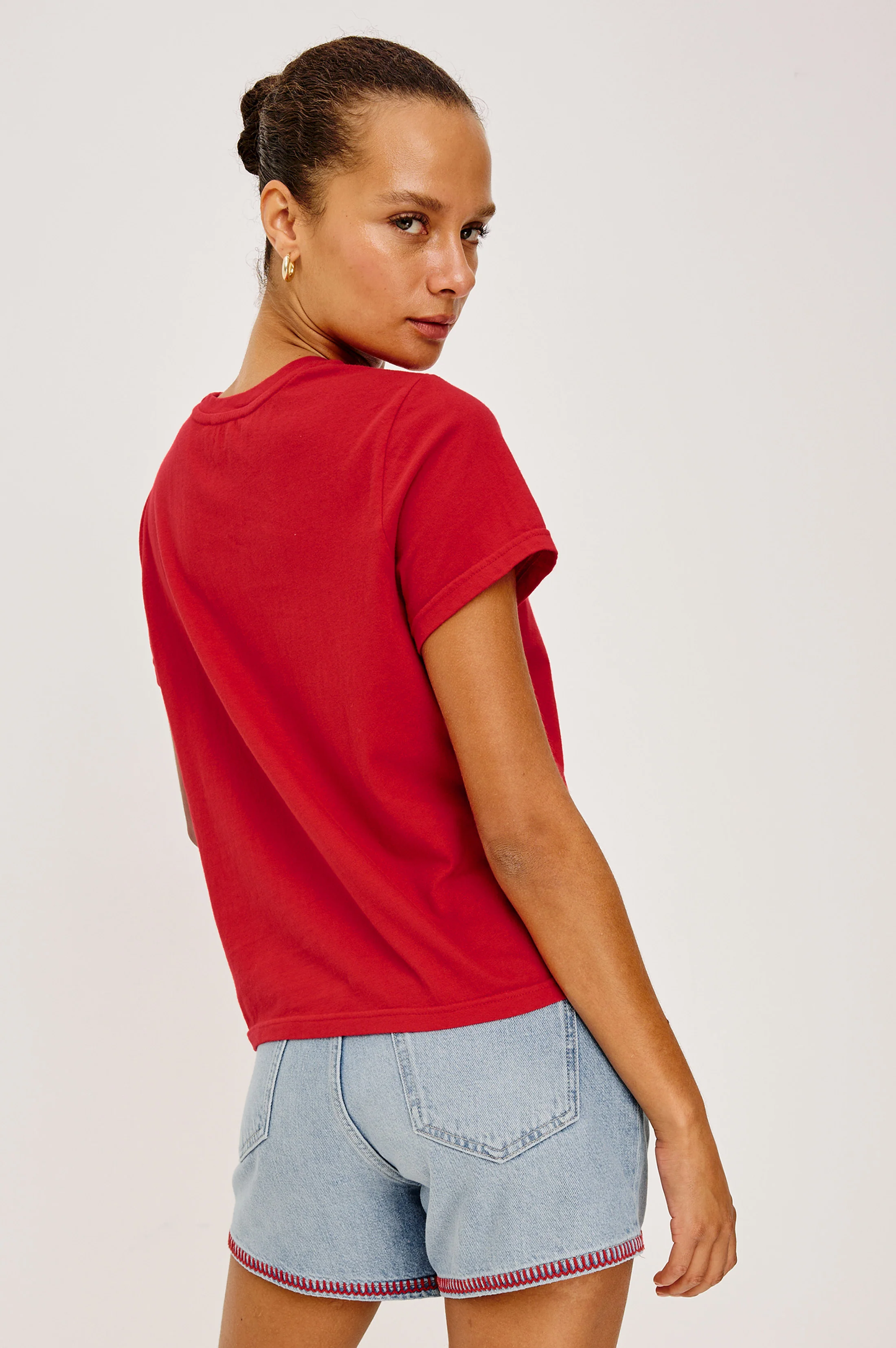RAILS X GIADZY THE CLASSIC CREW T-SHIRT - ANDIAMO TOMATO - Image 4
