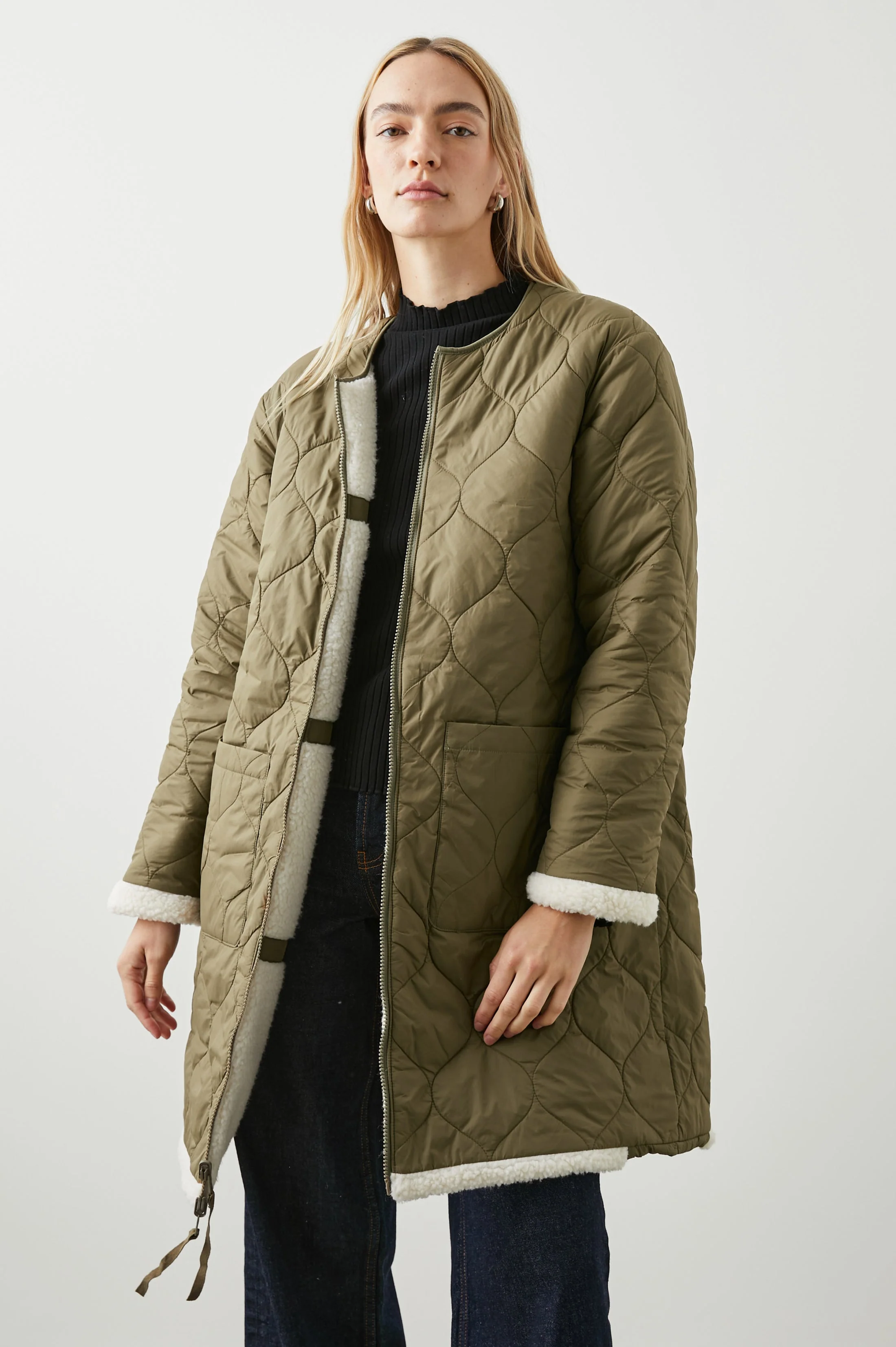 GRANGER JACKET - IVORY OLIVE MIX