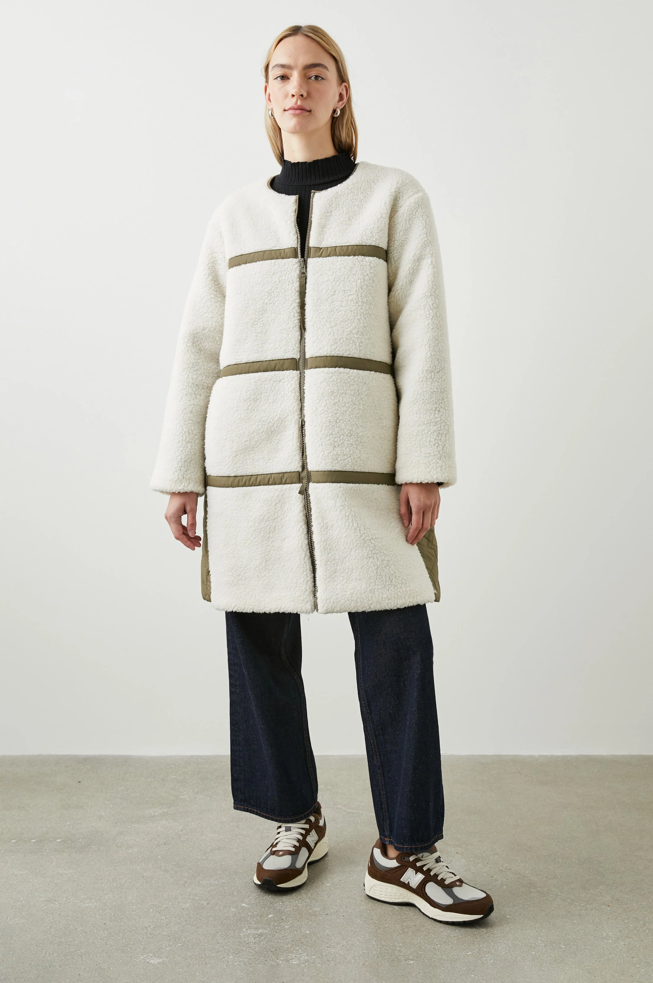 GRANGER JACKET - IVORY OLIVE MIX - Image 2
