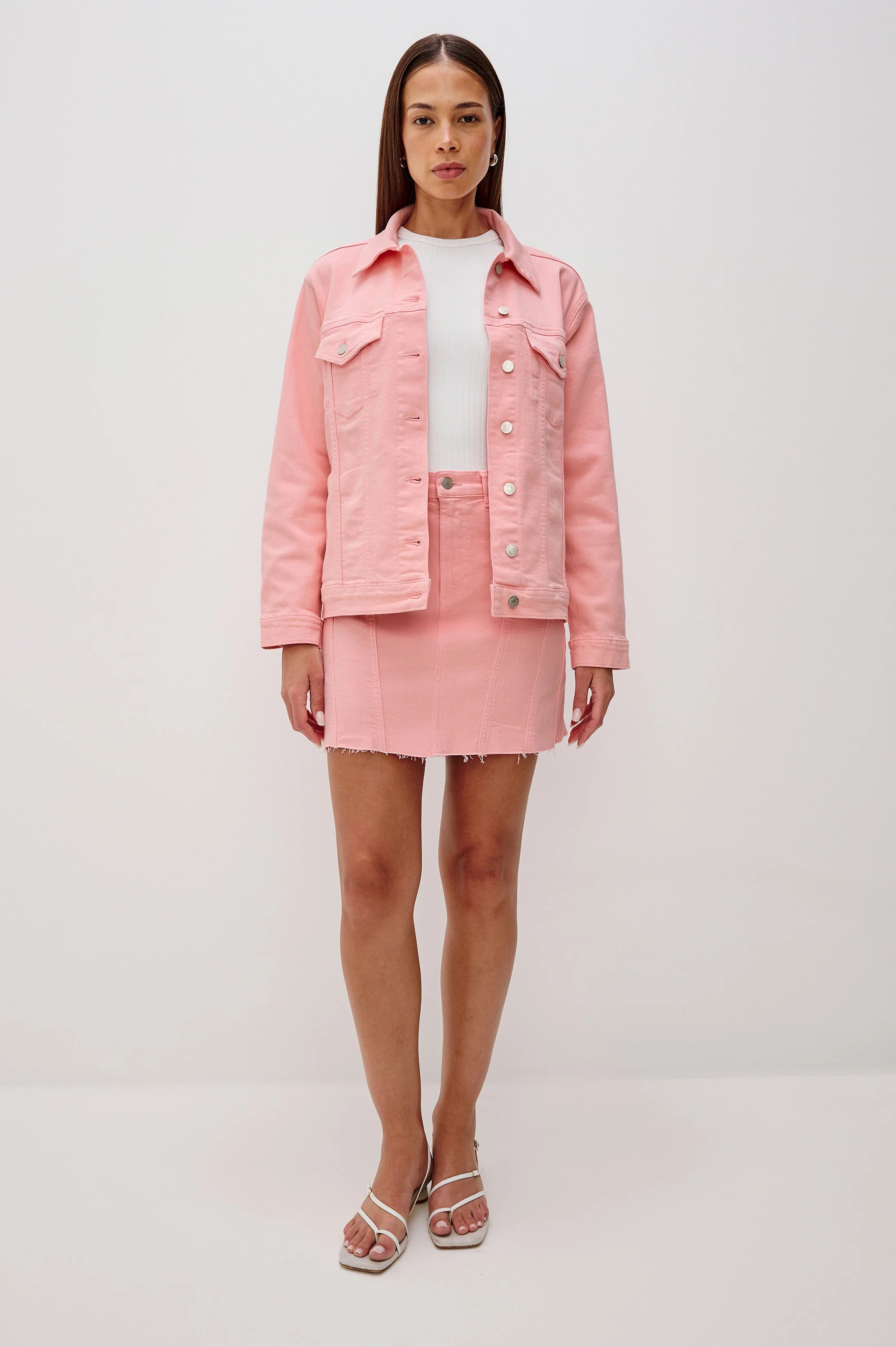 GROVE BOYFRIEND TRUCKER JACKET - BUBBLE GUM - Image 4