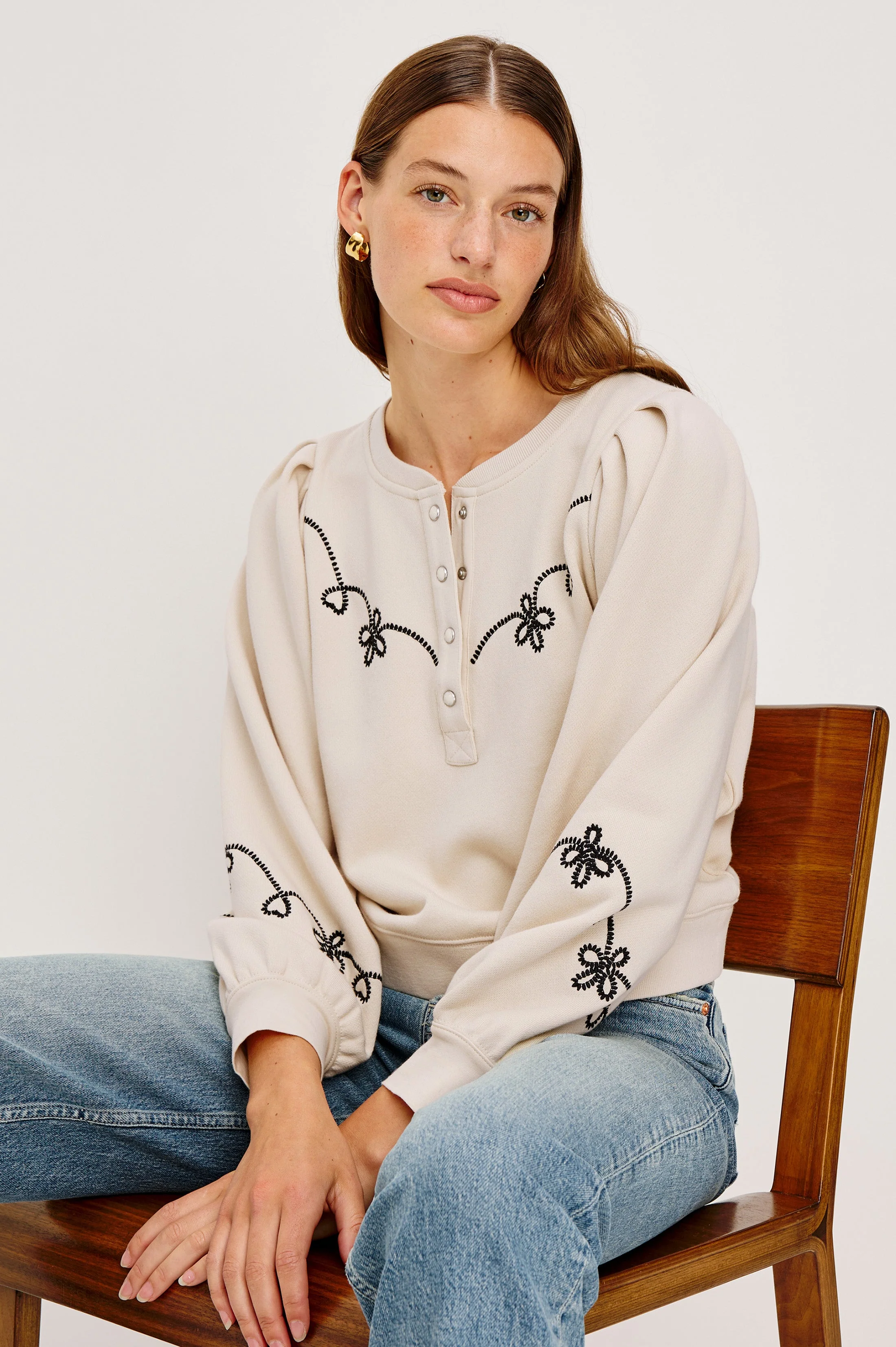HANNE SWEATSHIRT - ECRU - Image 4