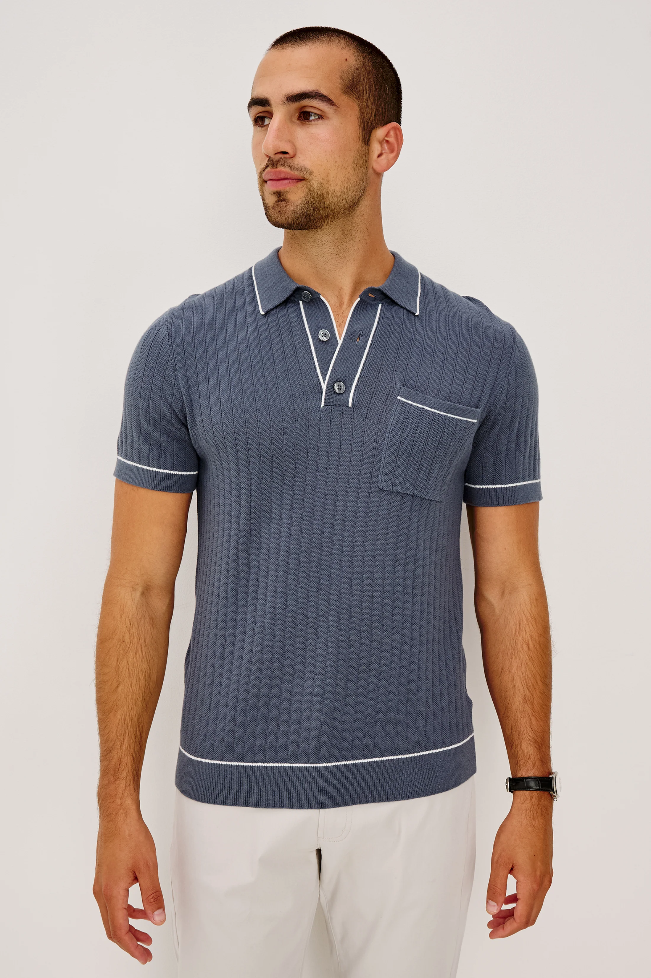 HARDY POLO SHIRT - FADED NAVY