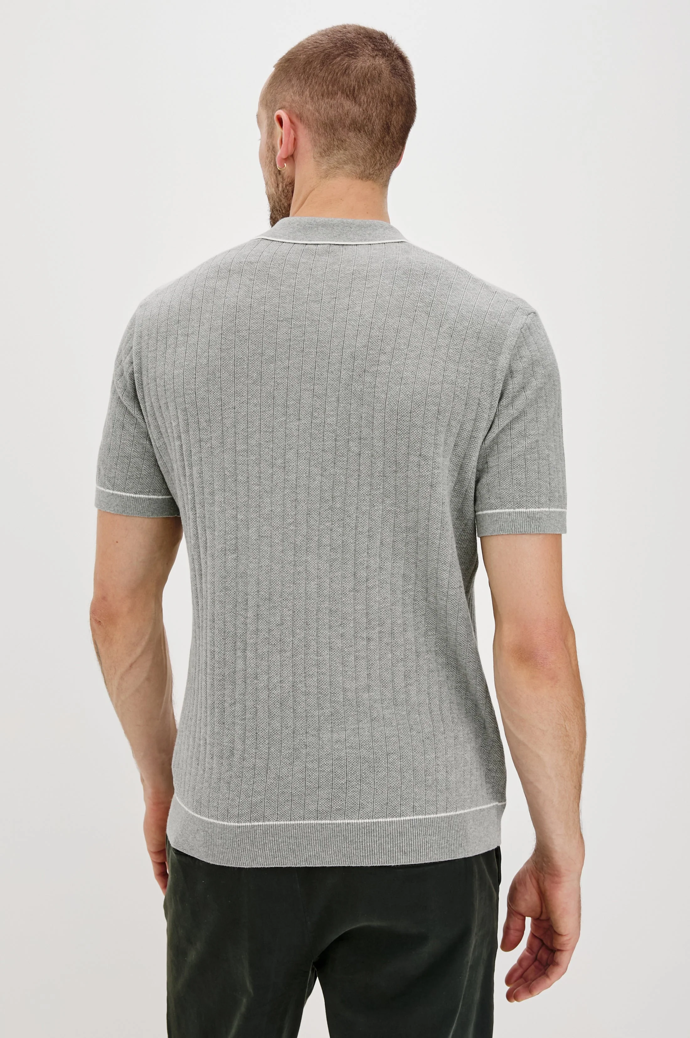 HARDY POLO SHIRT - GREY MELANGE - Image 5