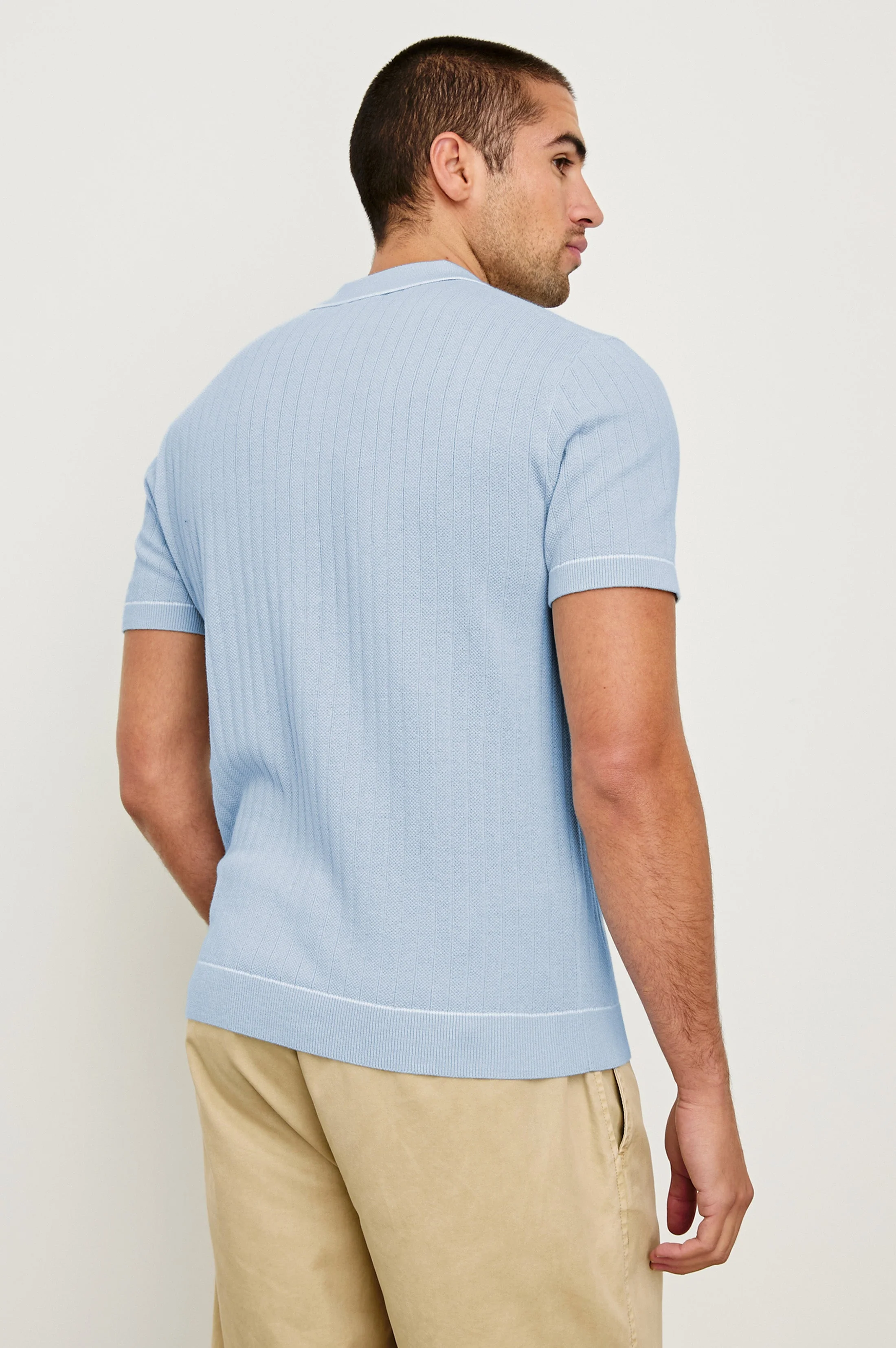 HARDY POLO SHIRT - LIGHT BLUE MELANGE - Image 4