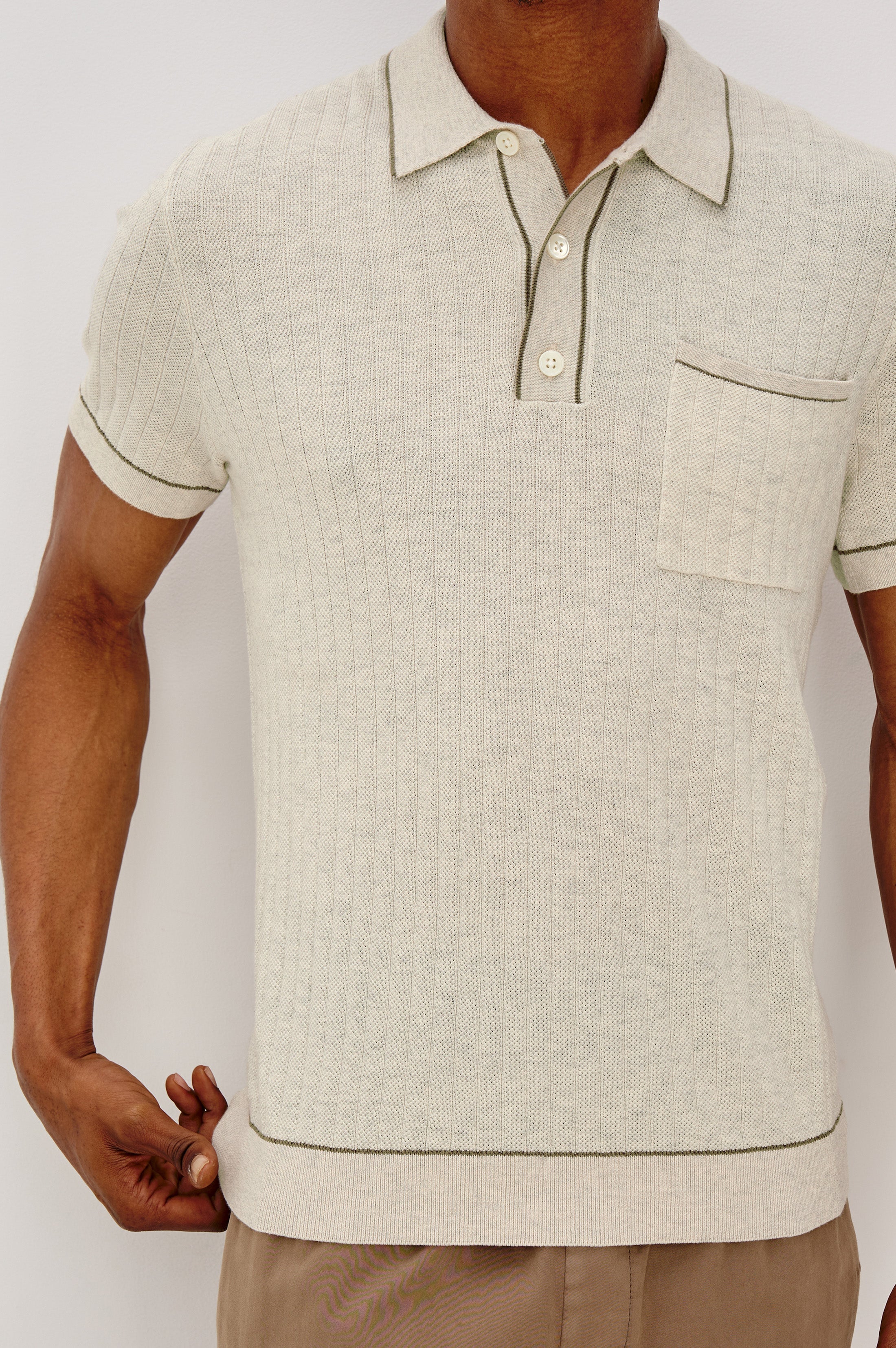 HARDY POLO SHIRT - OAT HEATHER - Image 2
