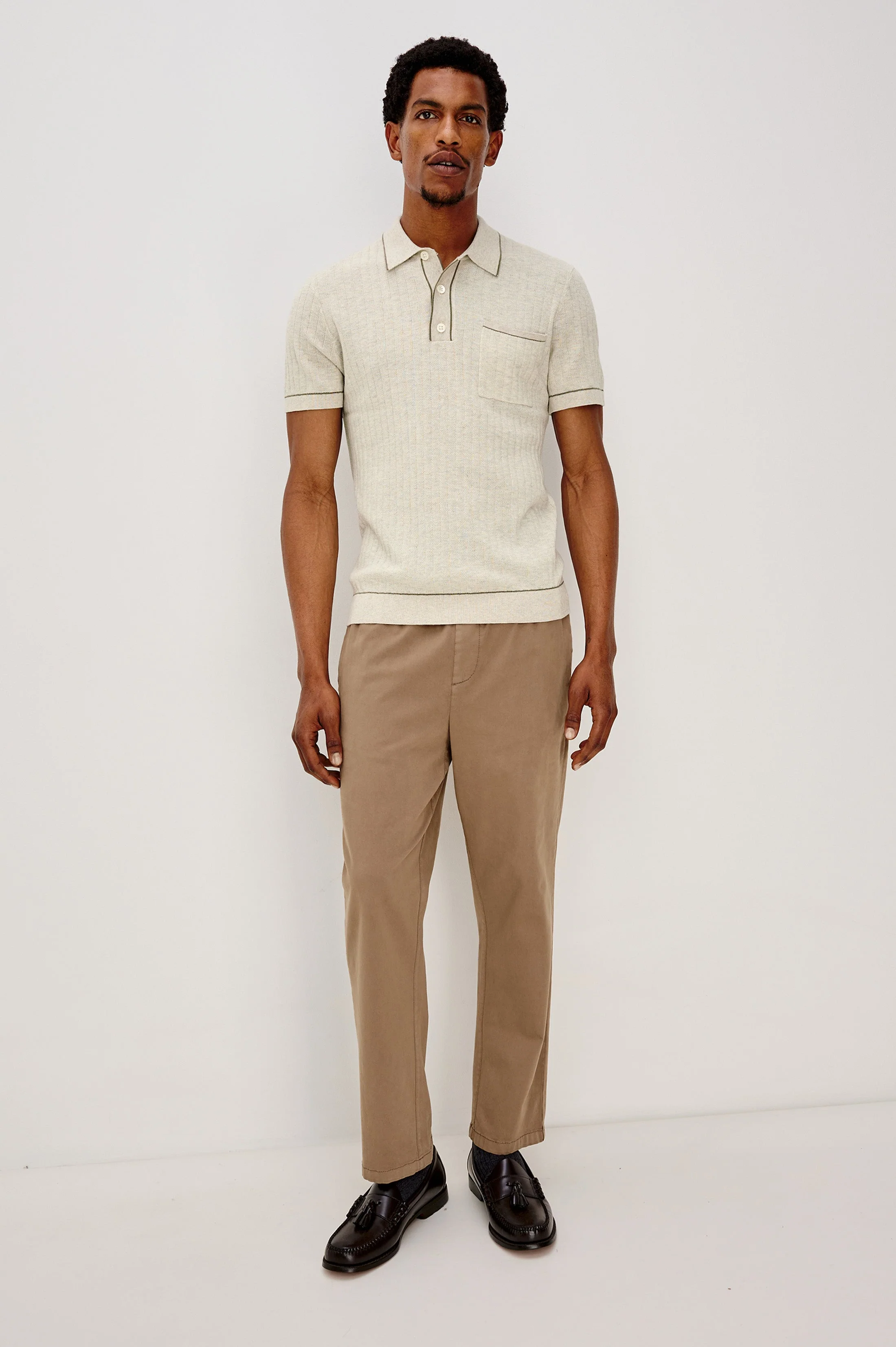 HARDY POLO SHIRT - OAT HEATHER - Image 3