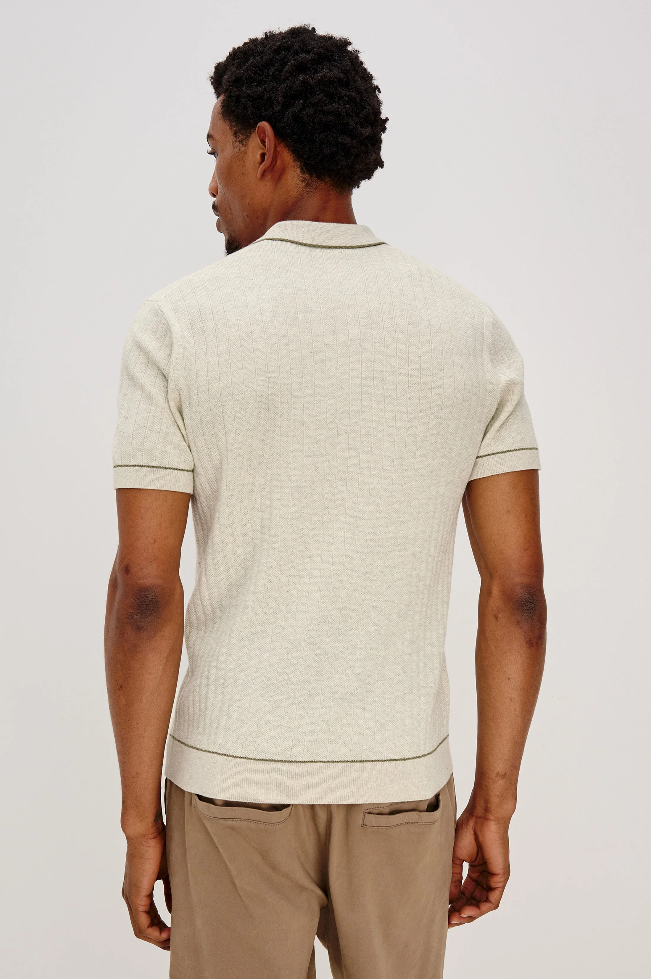 HARDY POLO SHIRT - OAT HEATHER - Image 4