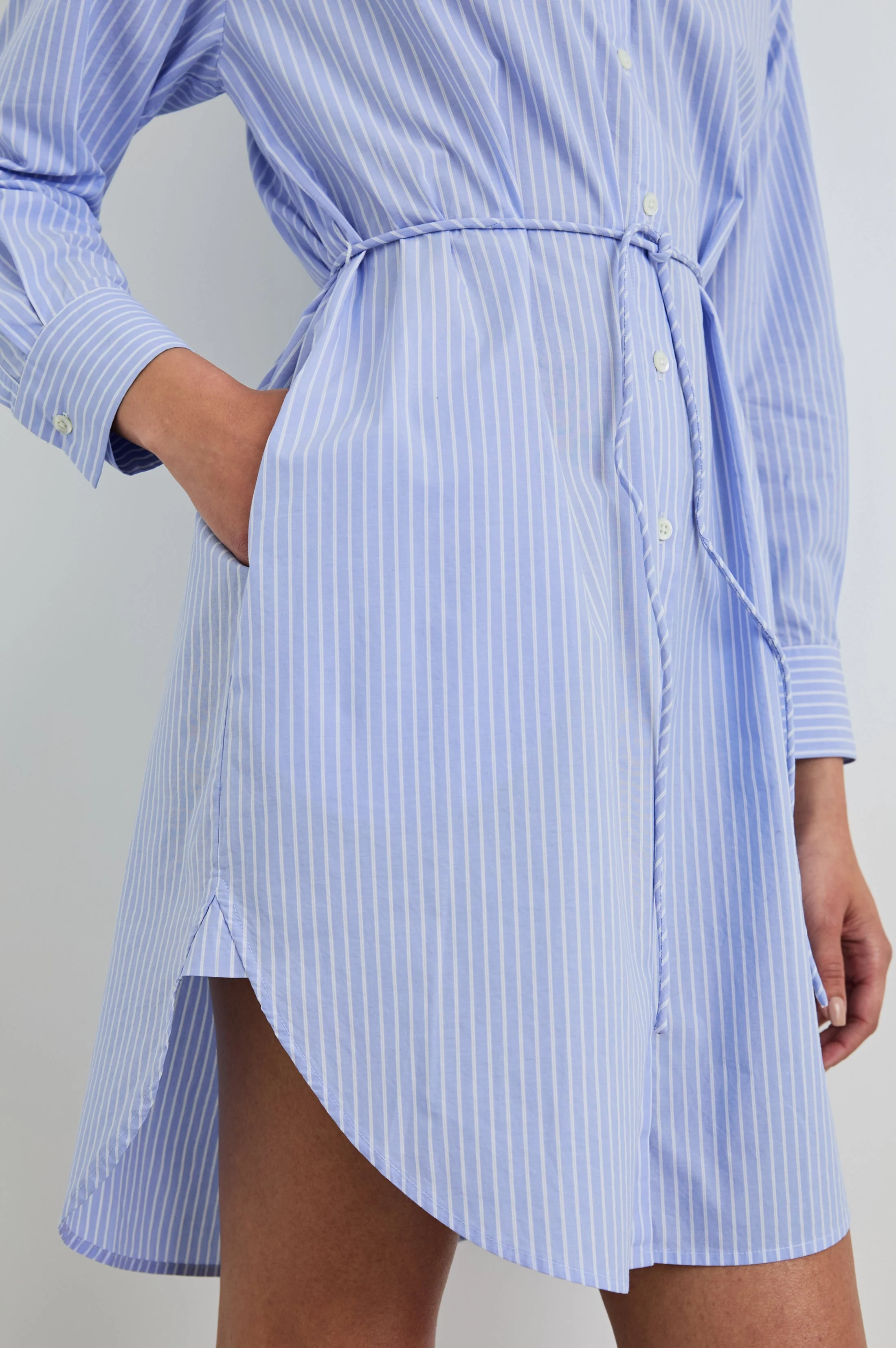 HARMONY DRESS - OXFORD WHITE STRIPE - Image 2
