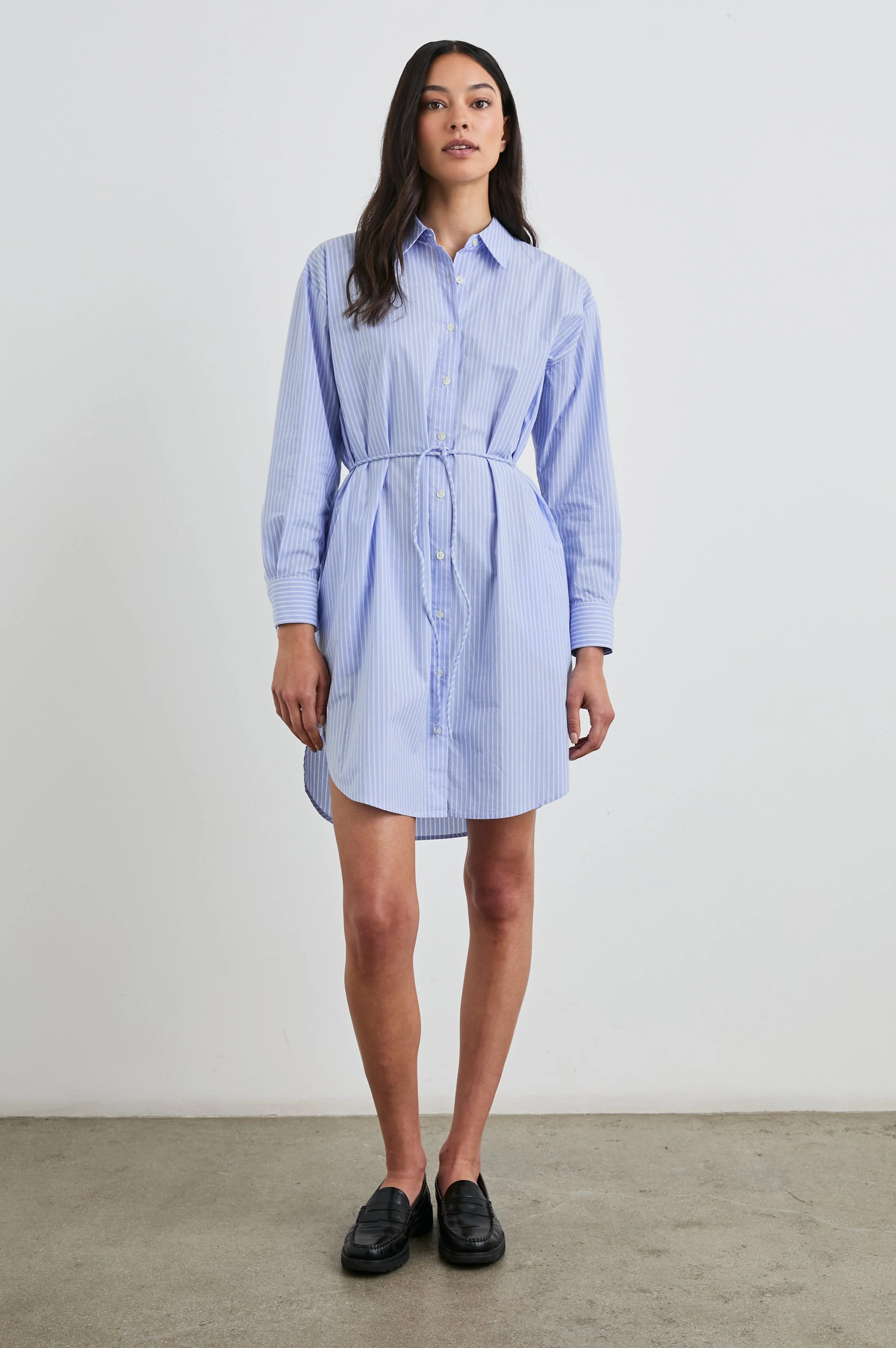 HARMONY DRESS - OXFORD WHITE STRIPE - Image 3
