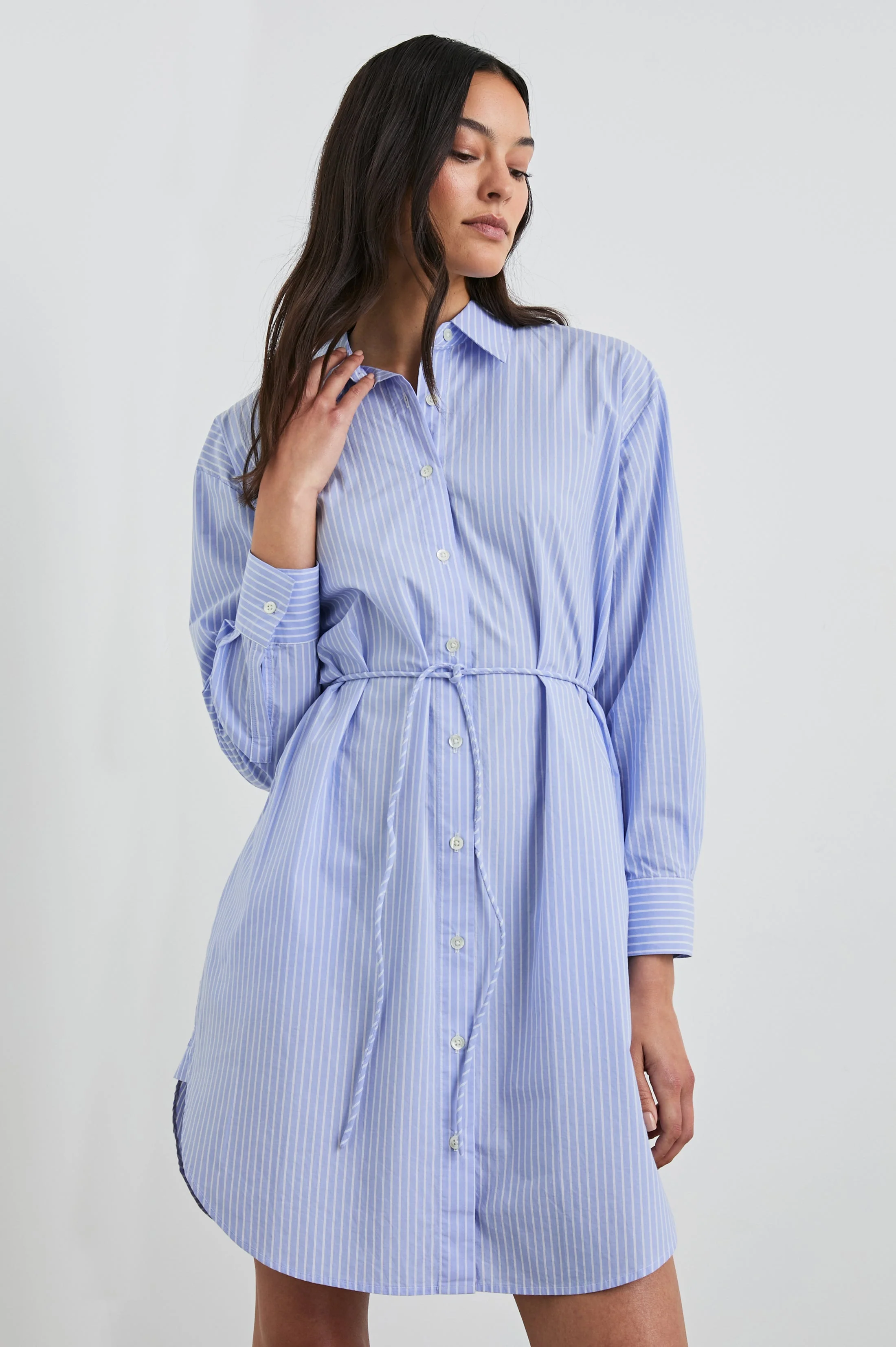HARMONY DRESS - OXFORD WHITE STRIPE - Image 4