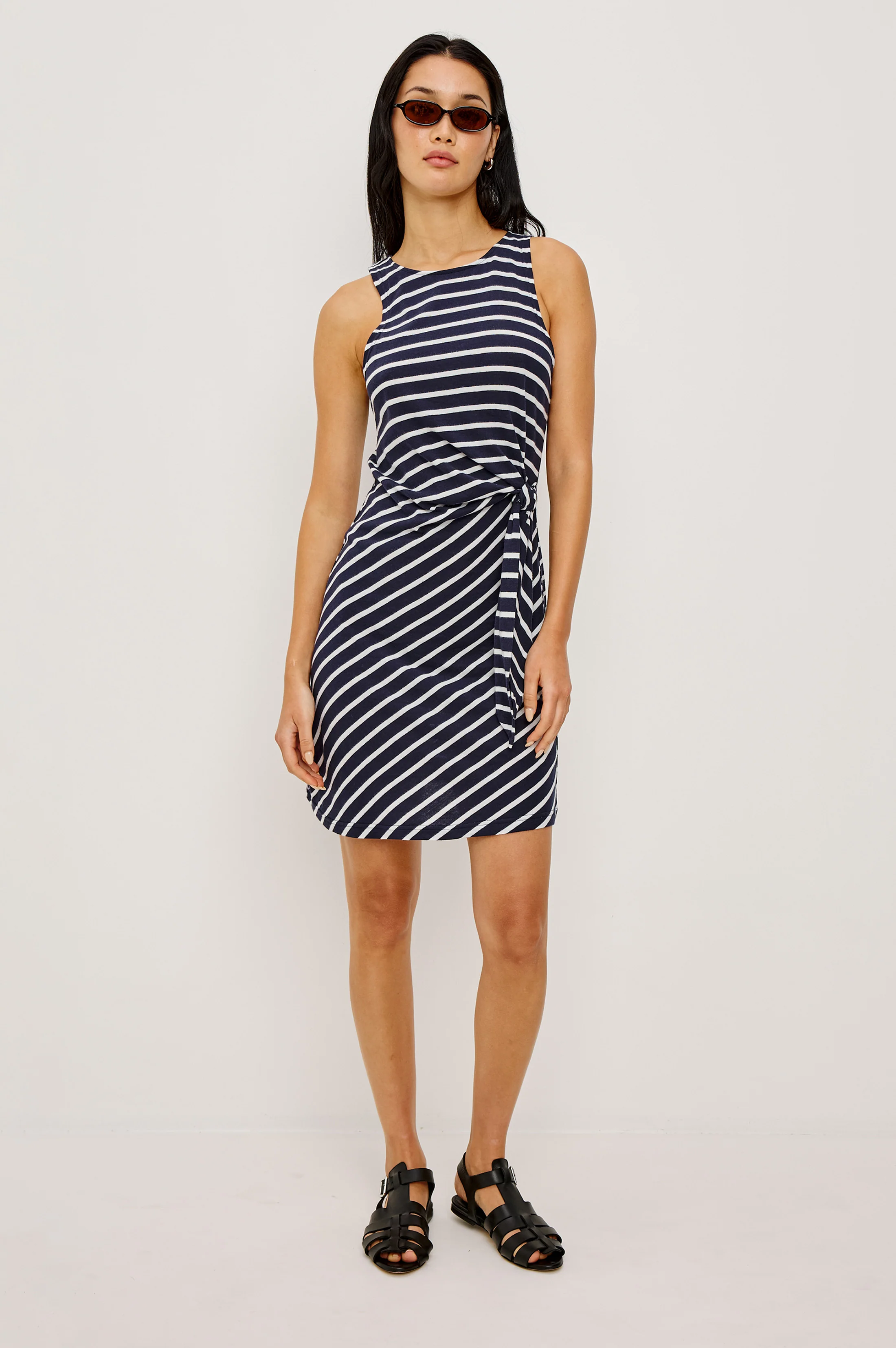HARRIET DRESS - NAVY IVORY STRIPE - Image 4