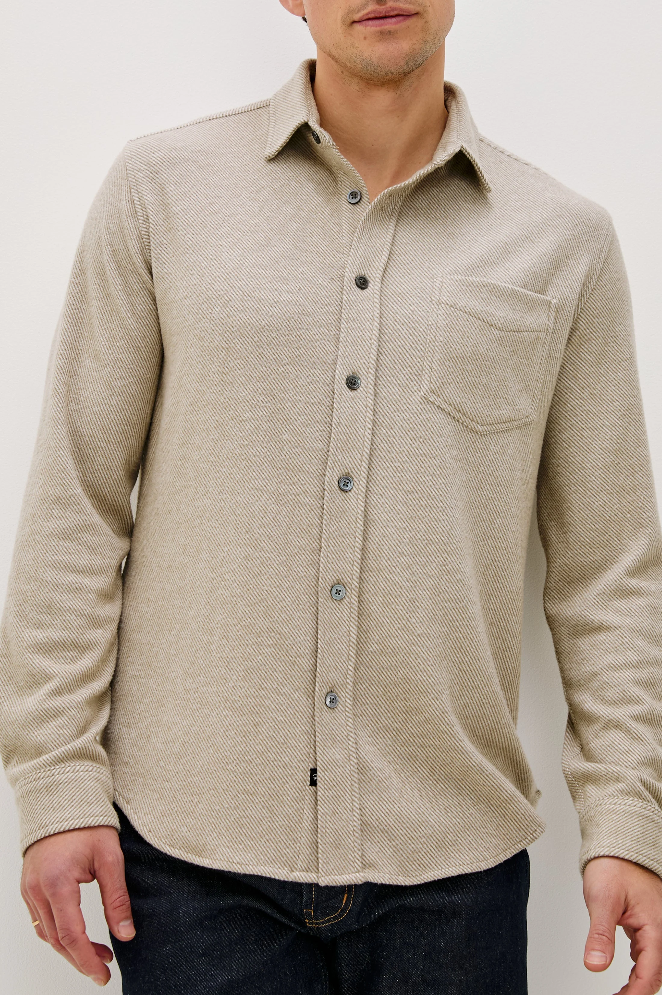 HAWKE SHIRT - TAUPE TWILL - Image 2