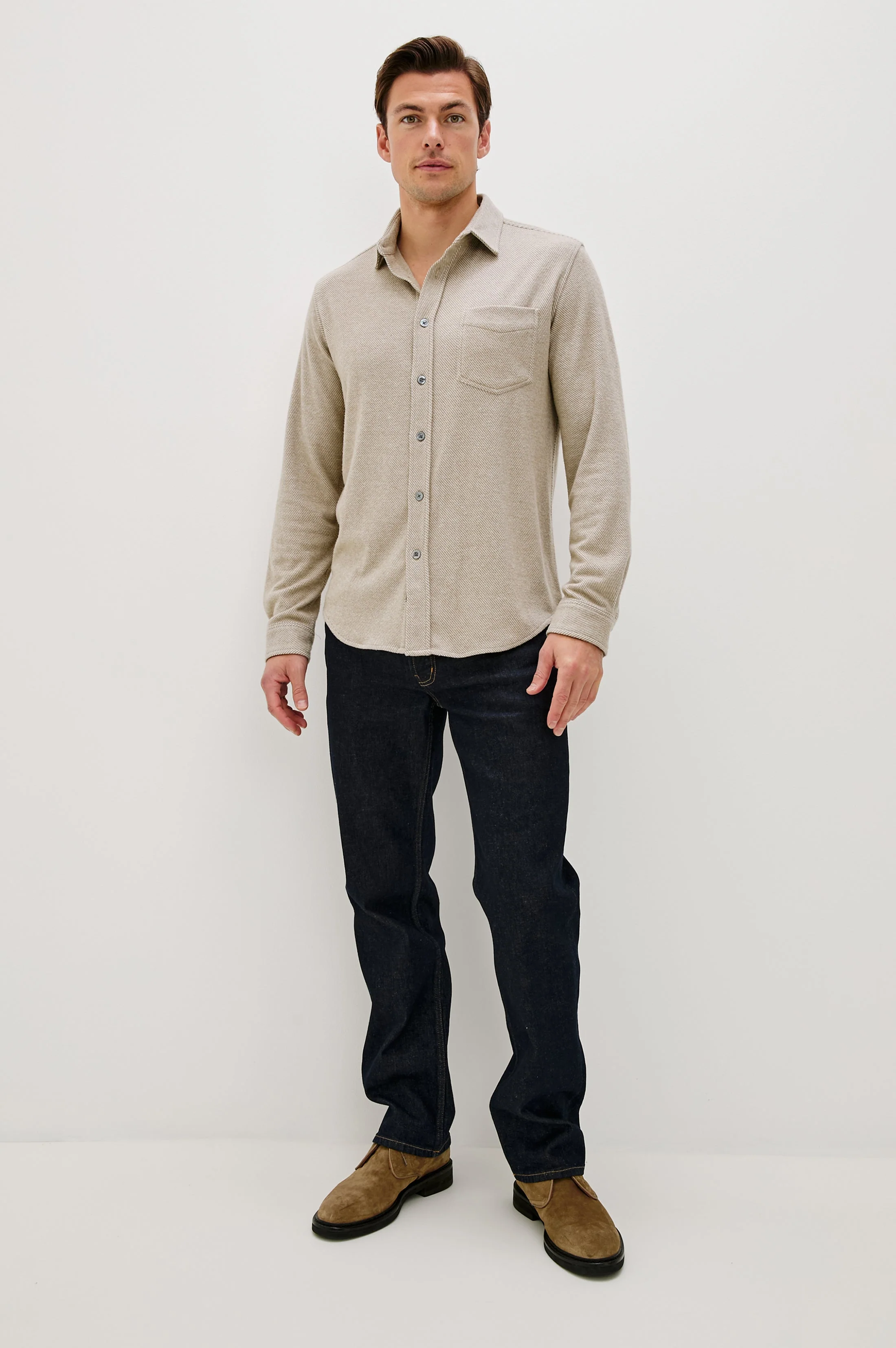 HAWKE SHIRT - TAUPE TWILL - Image 4