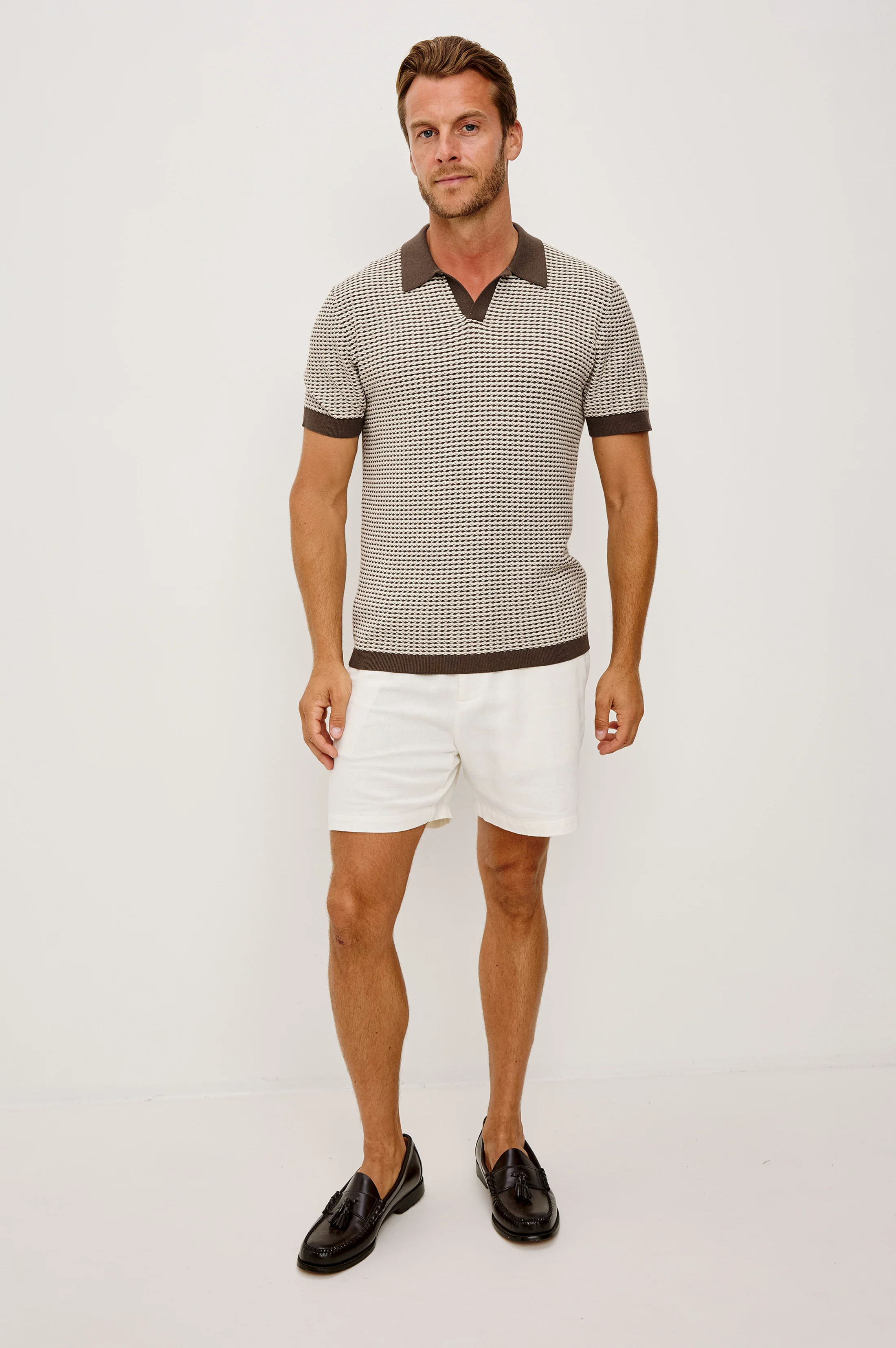 HAYDEN POLO SHIRT - OLIVE OAT RIPPLE - Image 3