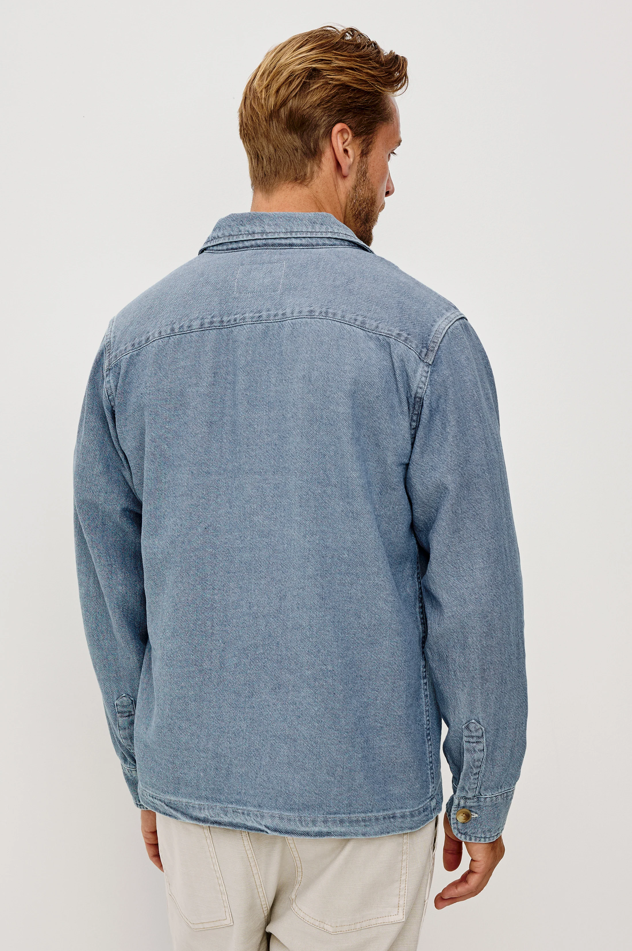 HAYES SHIRT - MEDIUM WASH INDIGO - Image 3