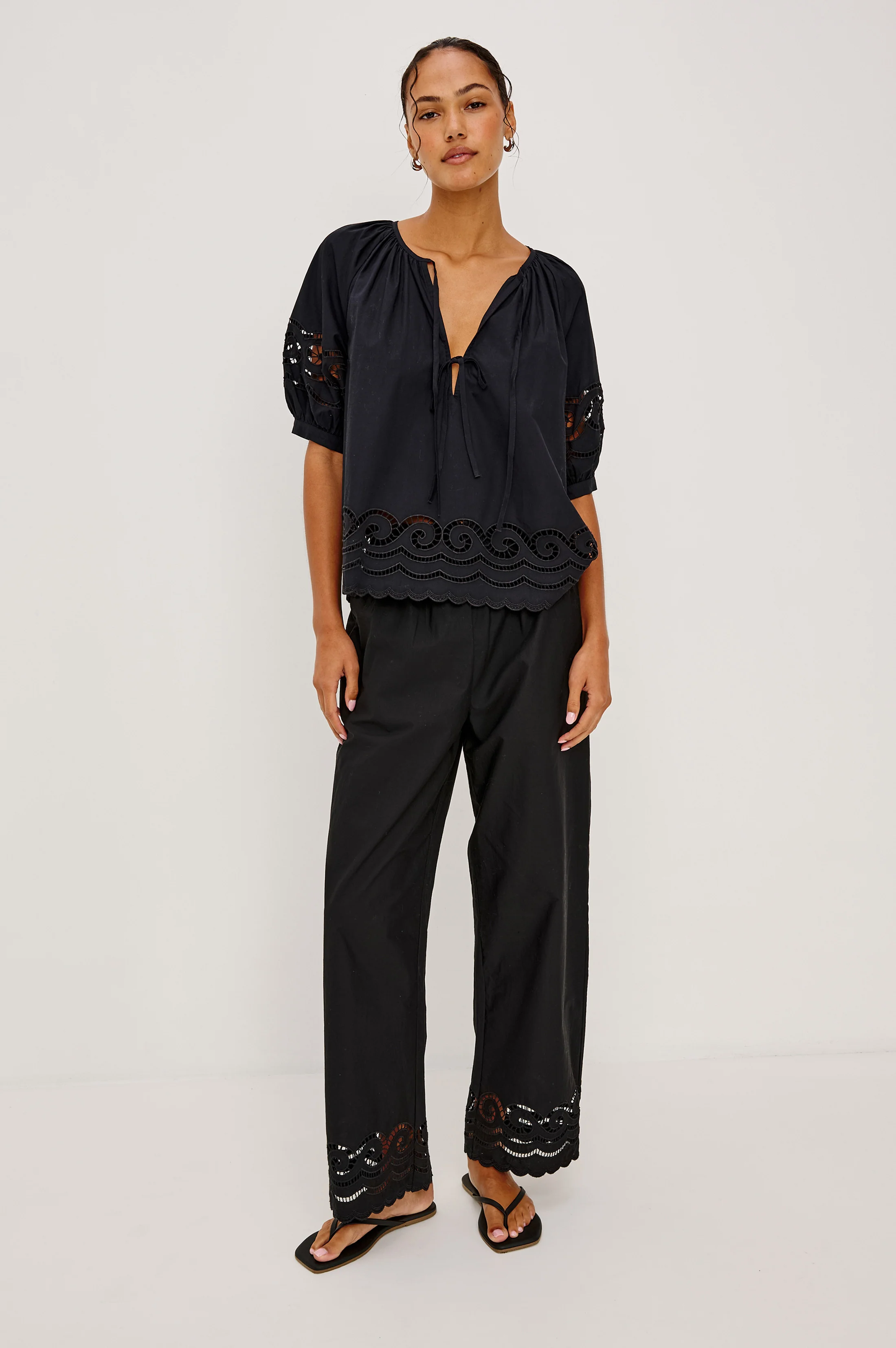 HENRIK PANT - BLACK EMBROIDERY - Image 4