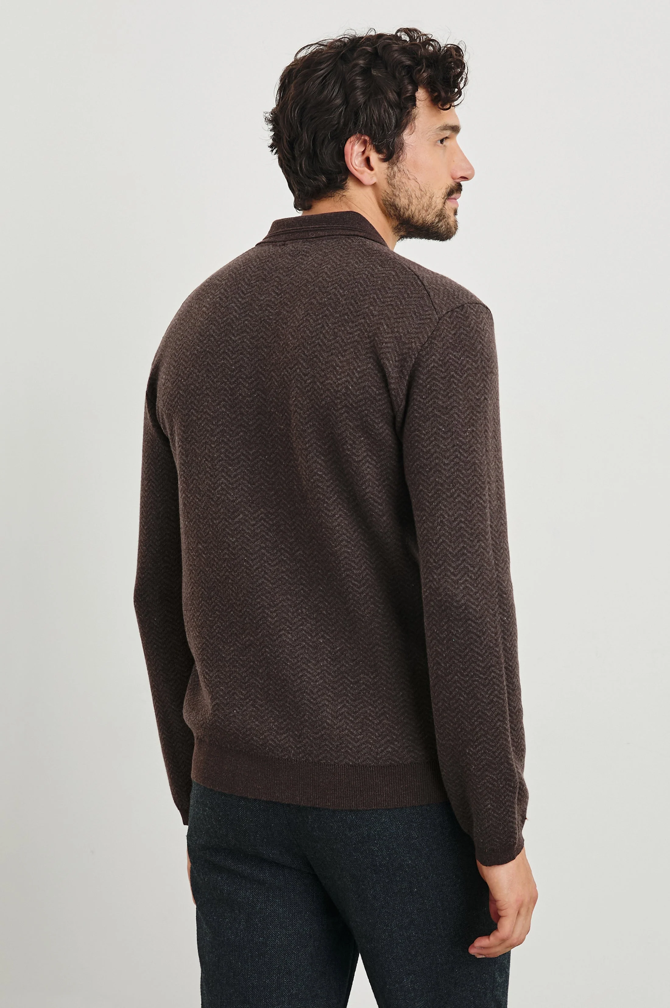 HERRINGTON SWEATER - BROWN HERRINGBONE MELANGE - Image 5