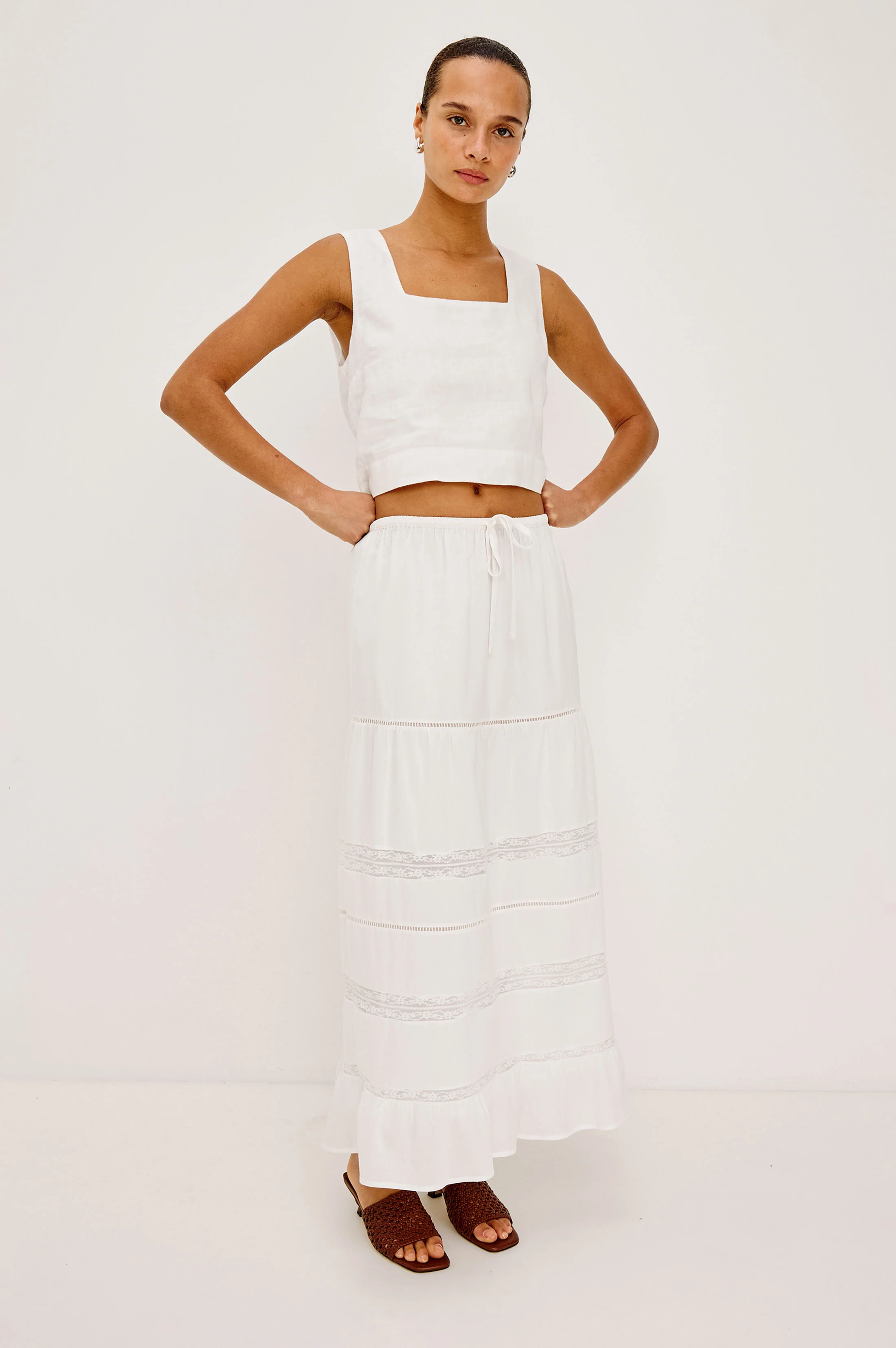 HETTIE SKIRT - WHITE - Image 3