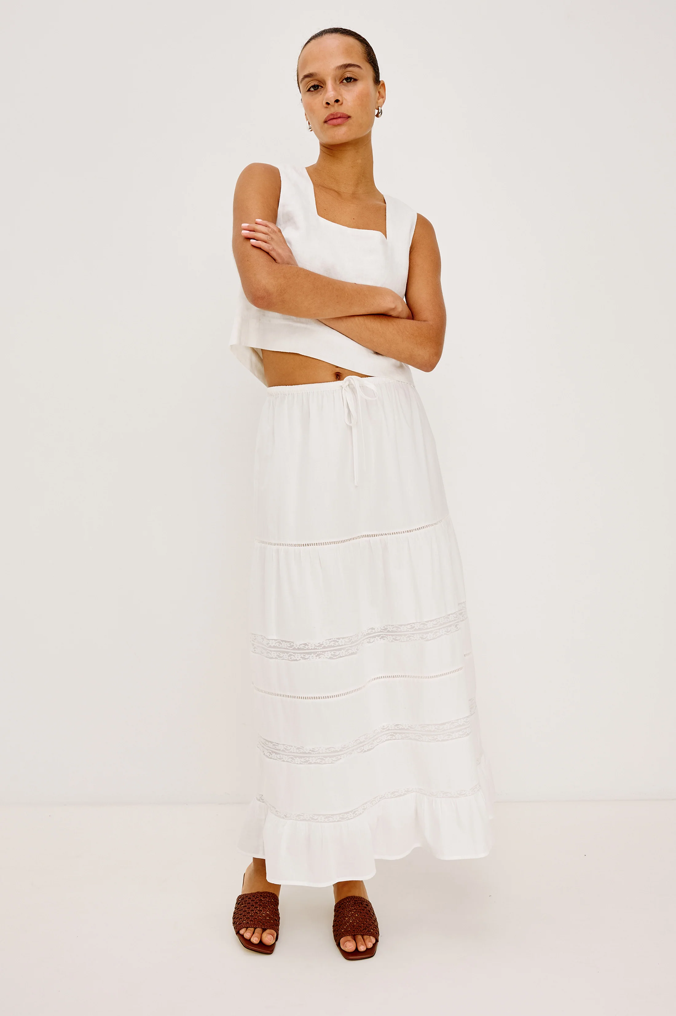 HETTIE SKIRT - WHITE - Image 4