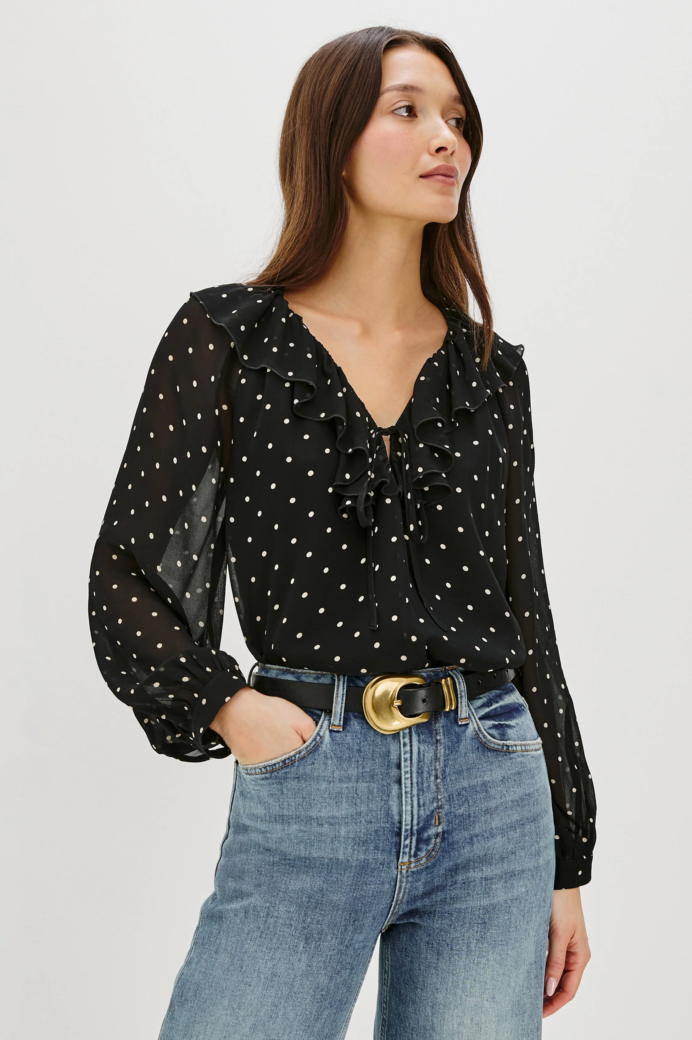 HONORA TOP - POLKA DOTS