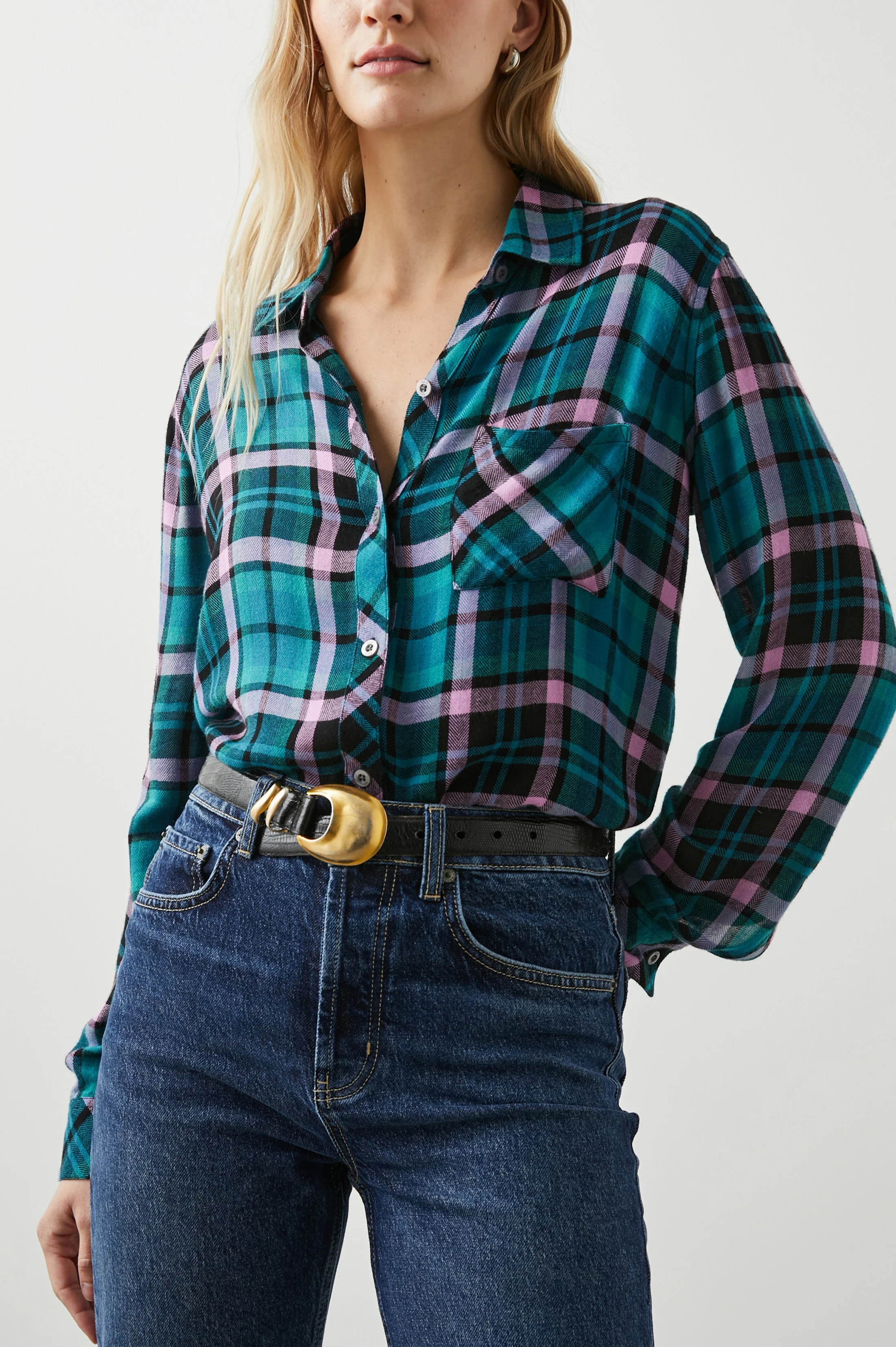 HUNTER SHIRT - AQUA LILAC