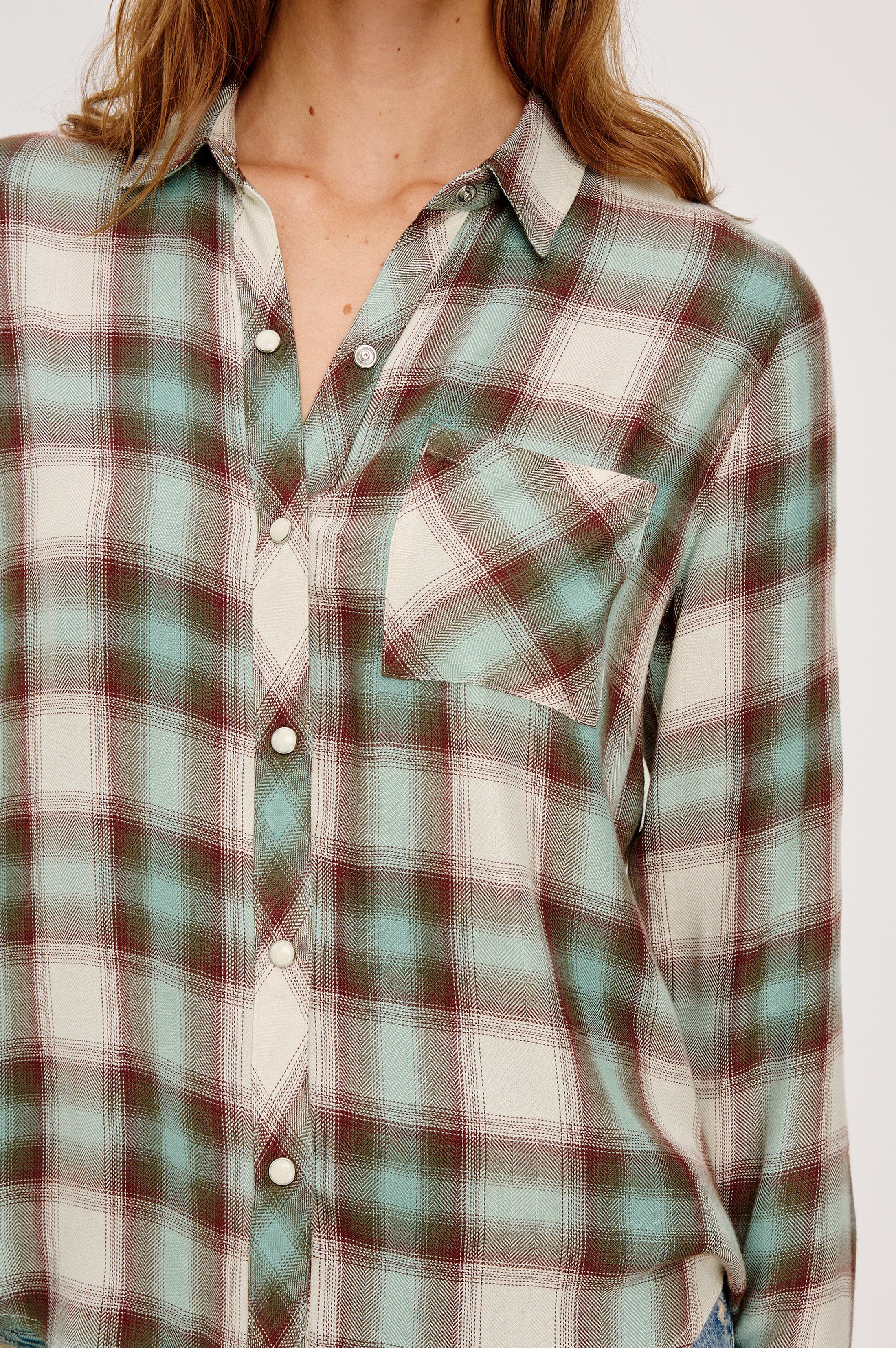 HUNTER SHIRT - BIRCH OLIVE TEAL - Image 2