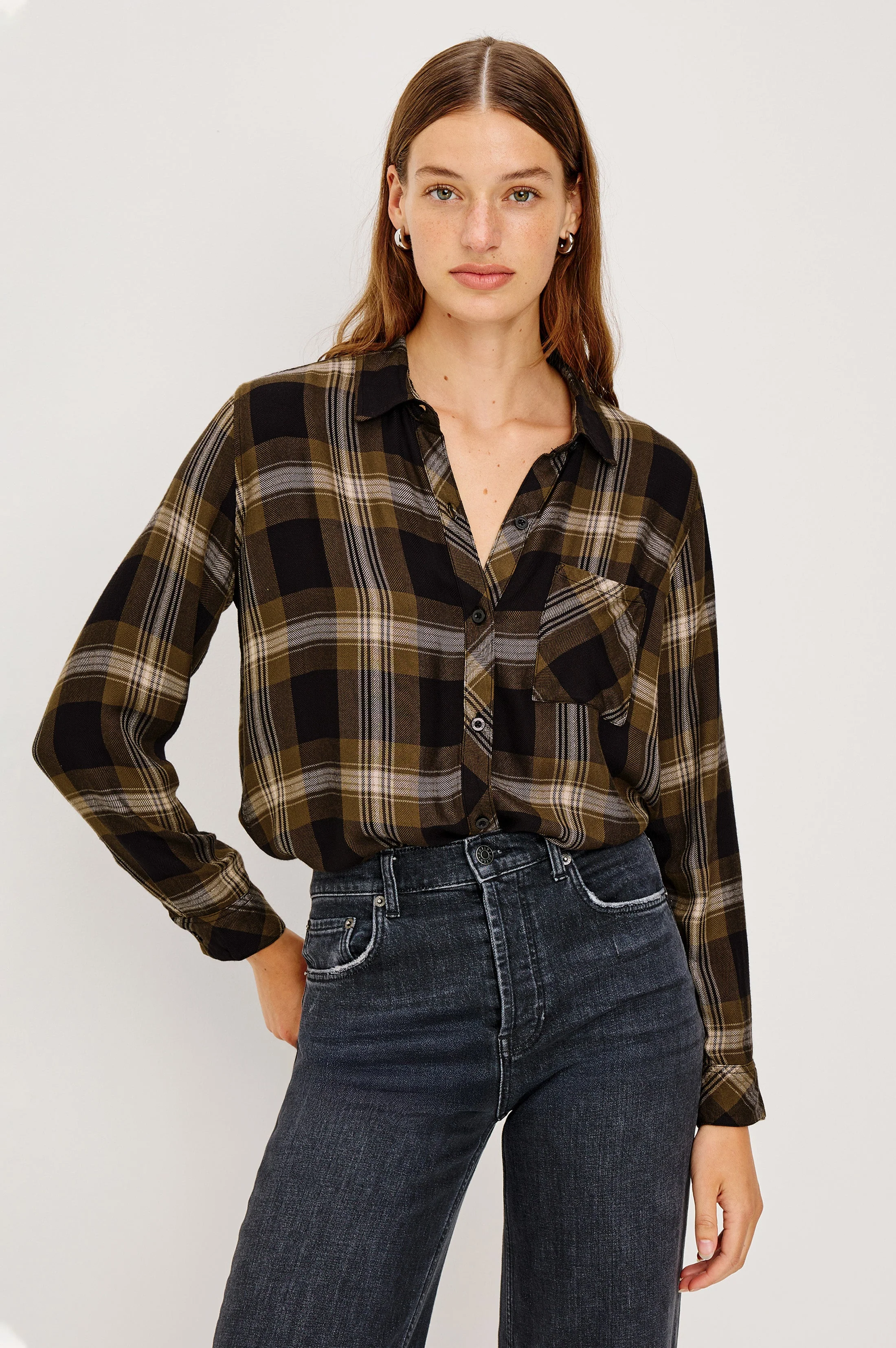 HUNTER SHIRT - BLACK CARMEL LUREX