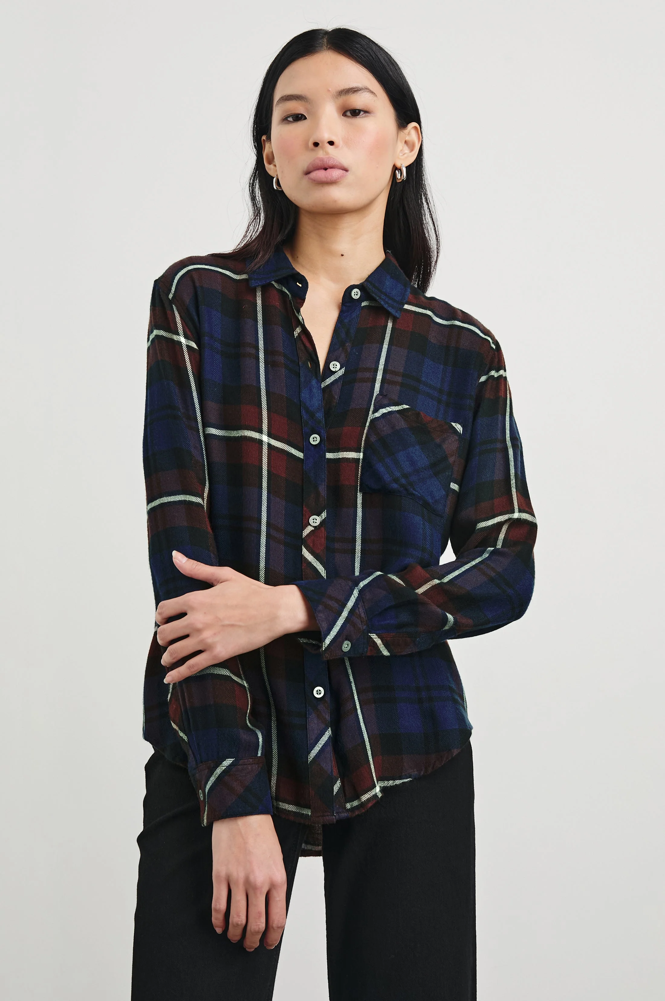 HUNTER SHIRT - CHESTNUT BIRCH NAVY - Image 3