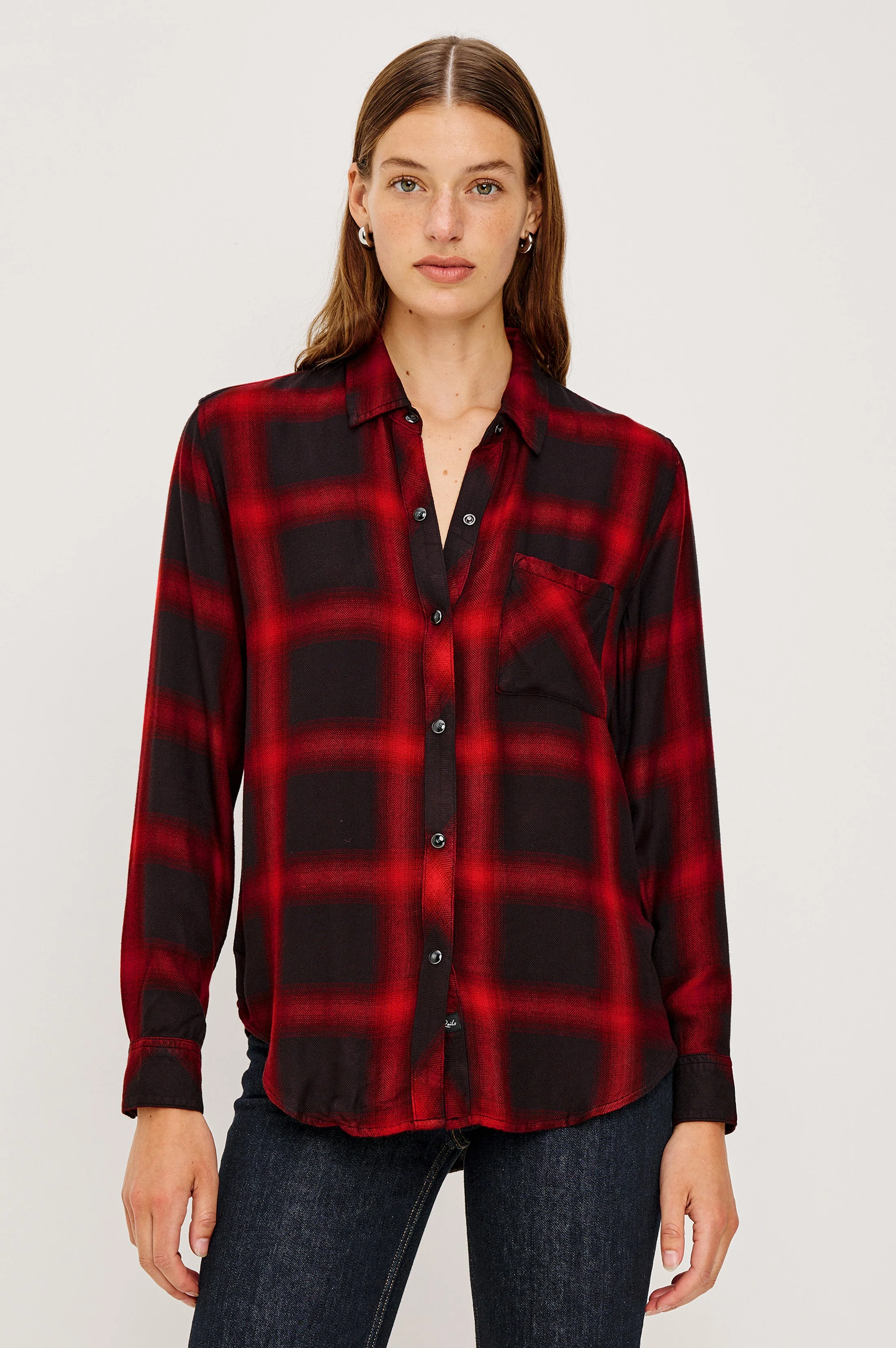 HUNTER SHIRT - DIFFUSED CARDINAL BLACK