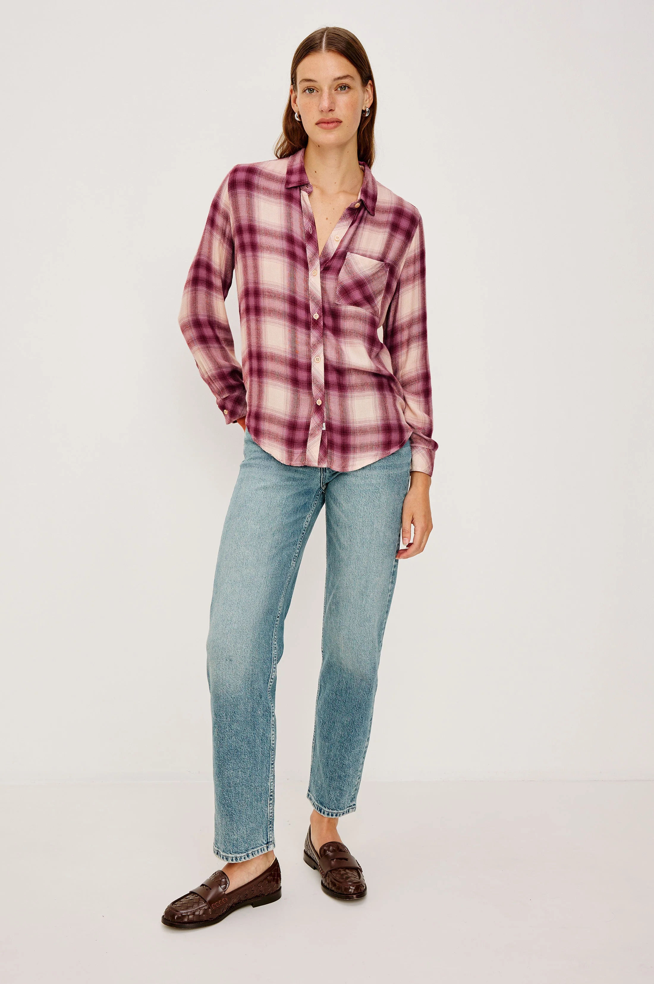HUNTER SHIRT - FADED PLUM IVORY - Image 4