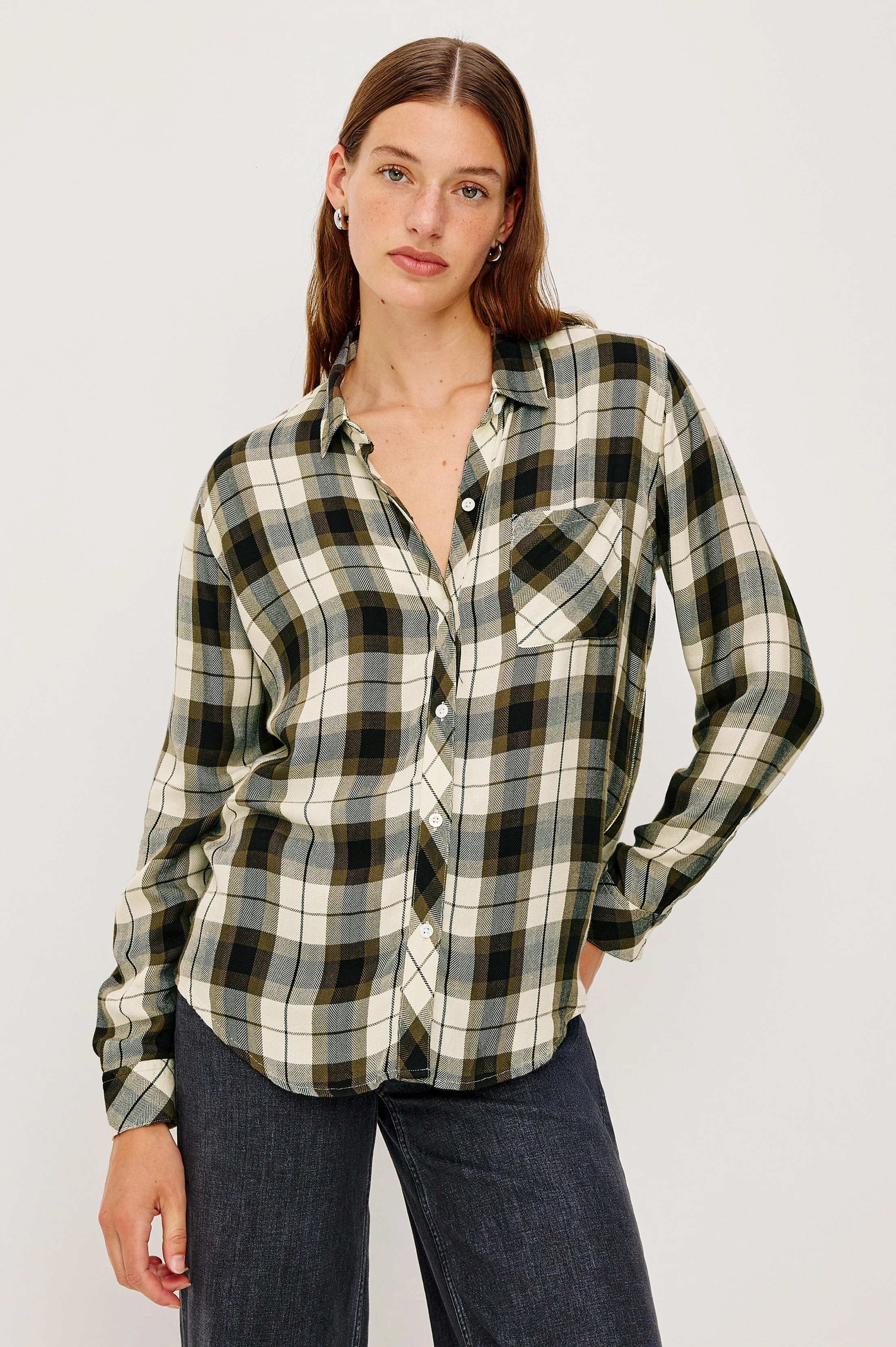 HUNTER SHIRT - IVORY OLIVE ASH - Image 3
