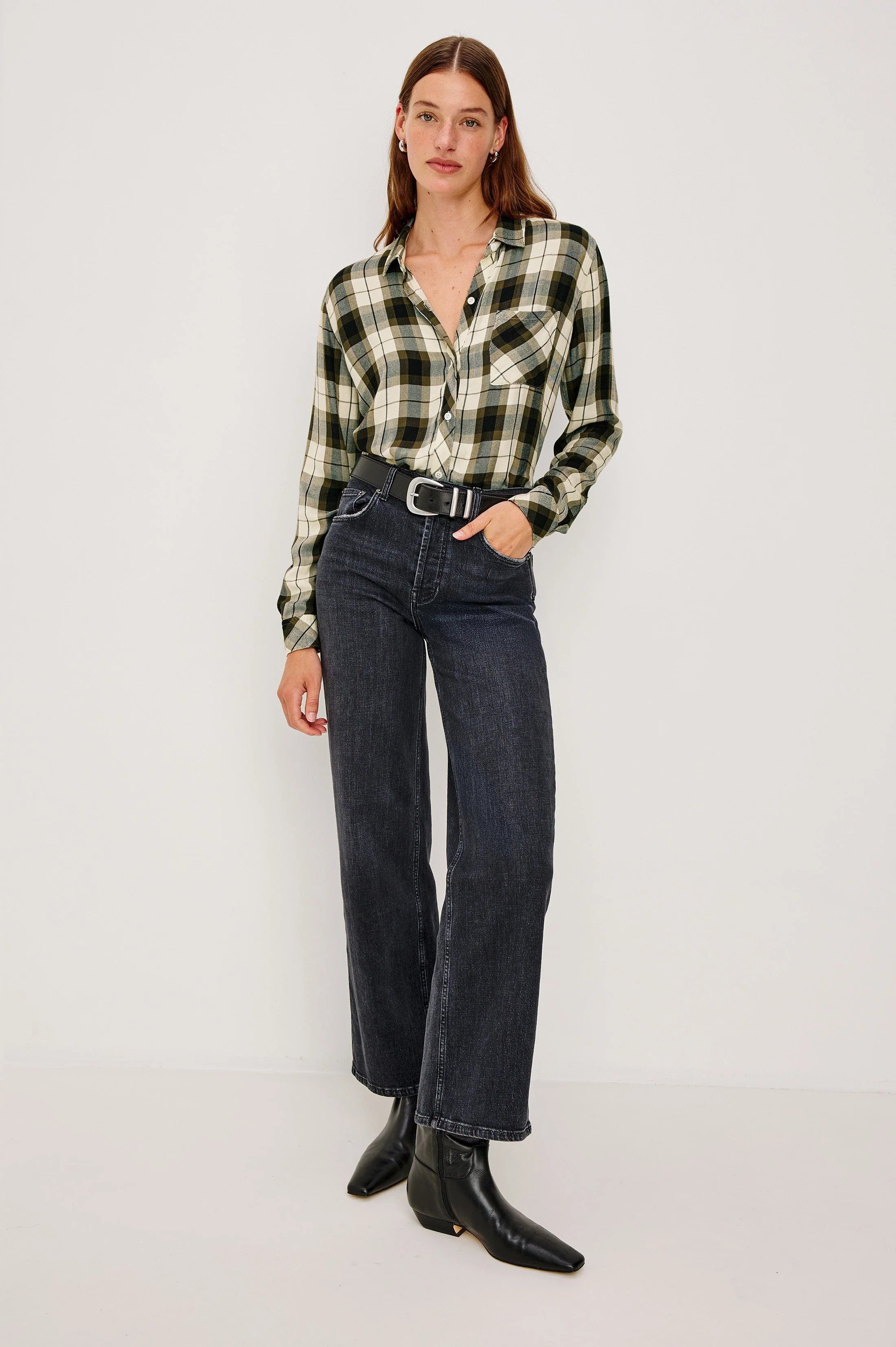 HUNTER SHIRT - IVORY OLIVE ASH - Image 4