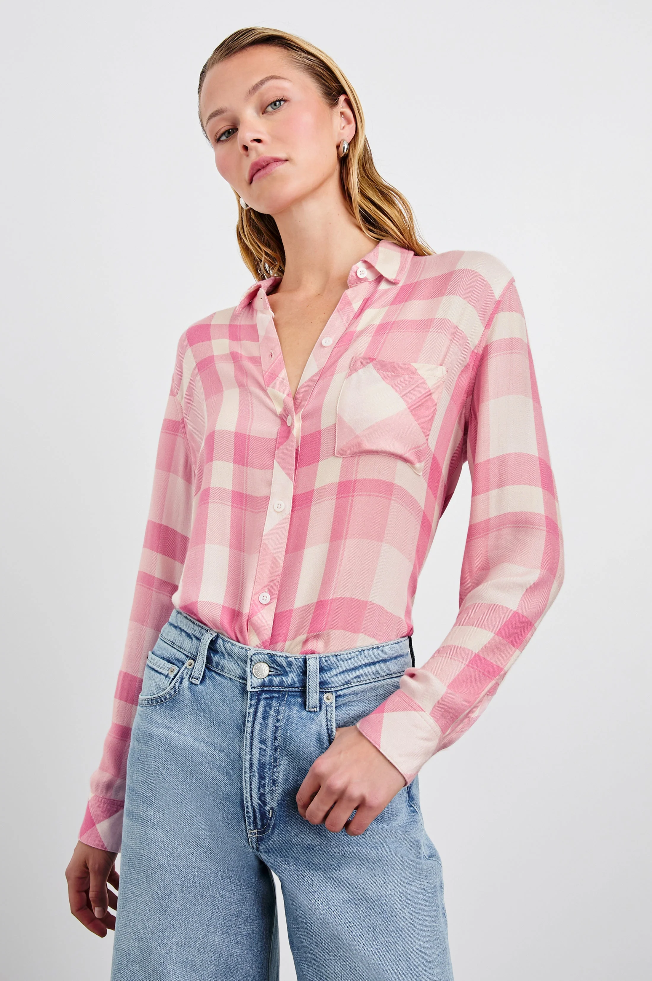 HUNTER SHIRT - IVORY ROSE