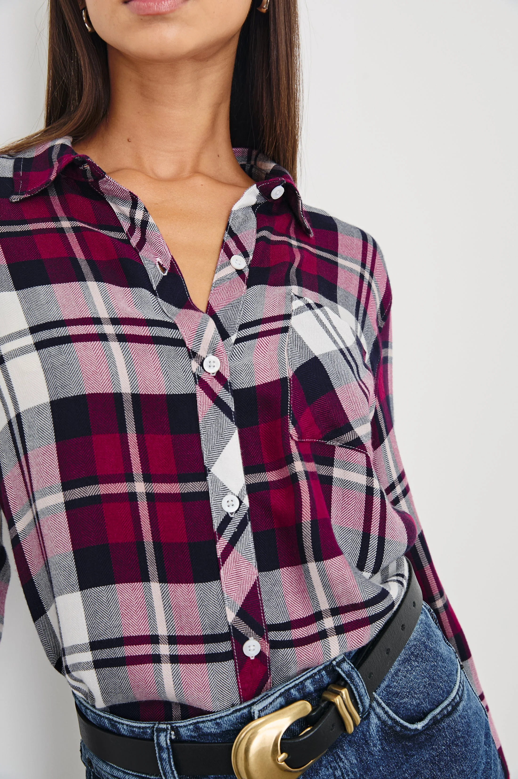 HUNTER SHIRT - LYCHEE NAVY WHITE - Image 2