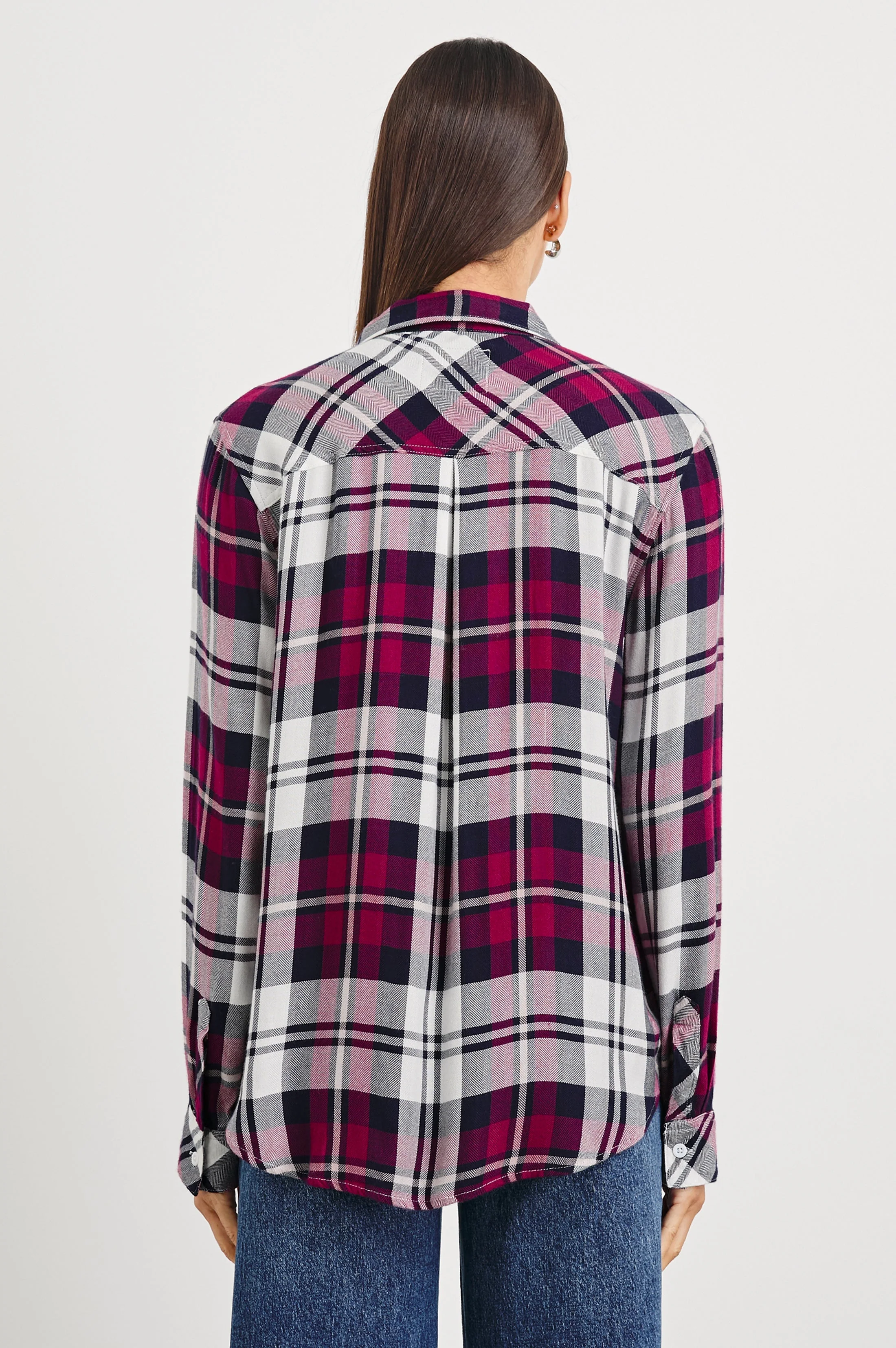 HUNTER SHIRT - LYCHEE NAVY WHITE - Image 5